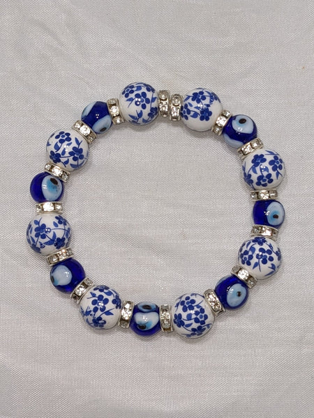 Evil Eye Bead Bracelet - 10mm