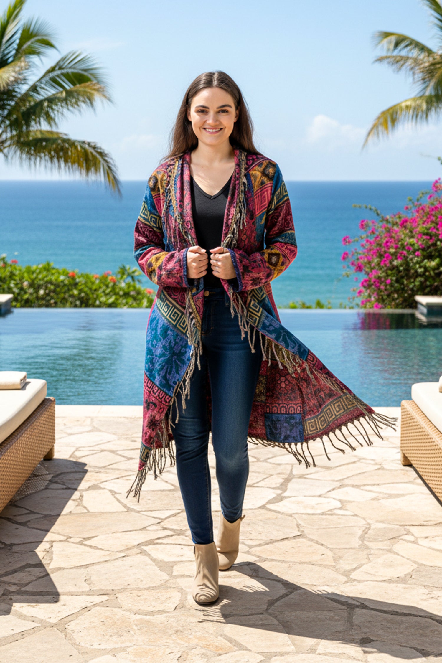 Rhea Nepali Colorful Jhalar Robe (Assorted)