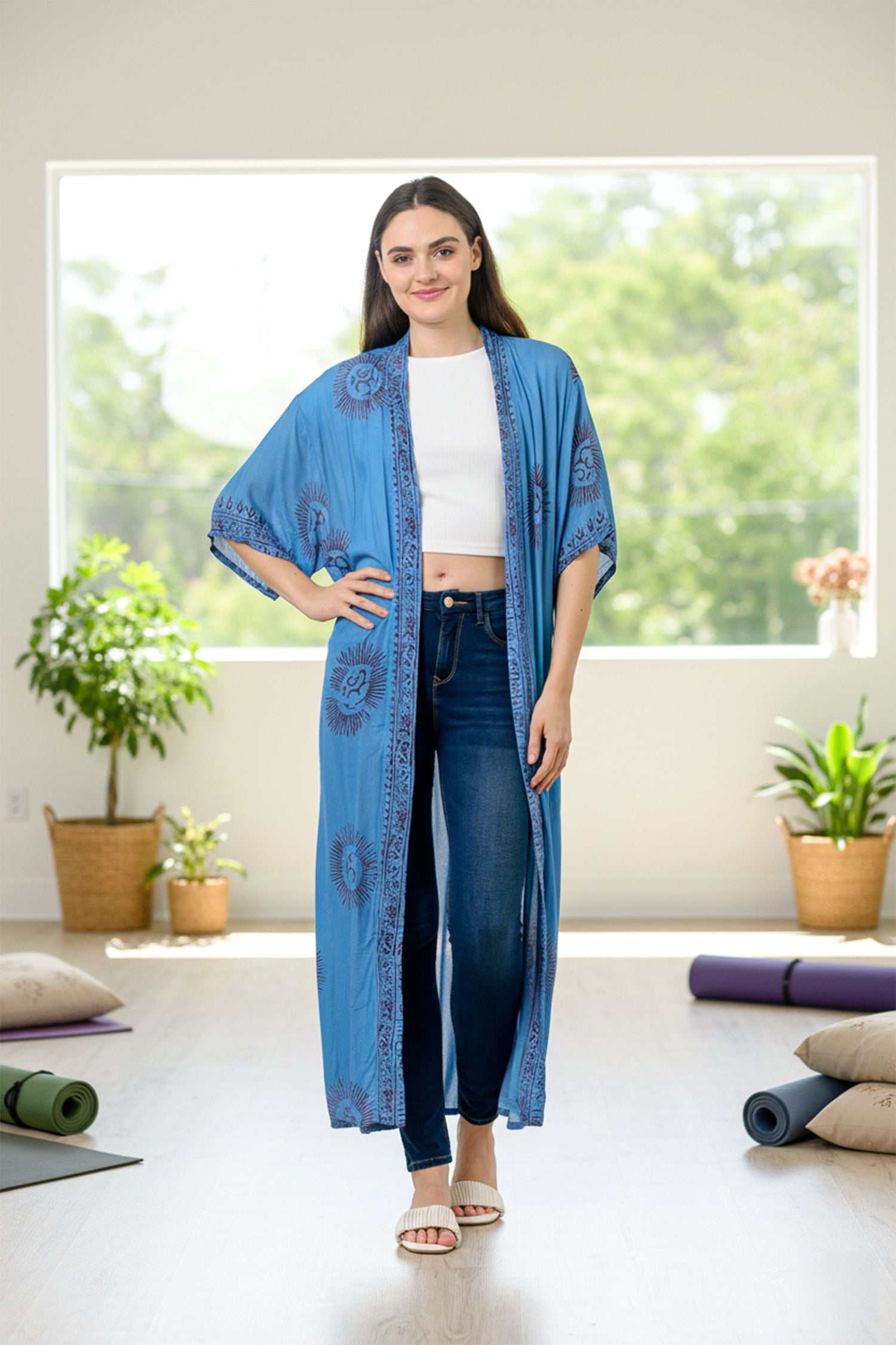 Rhea Short Sleeve Om Kimono