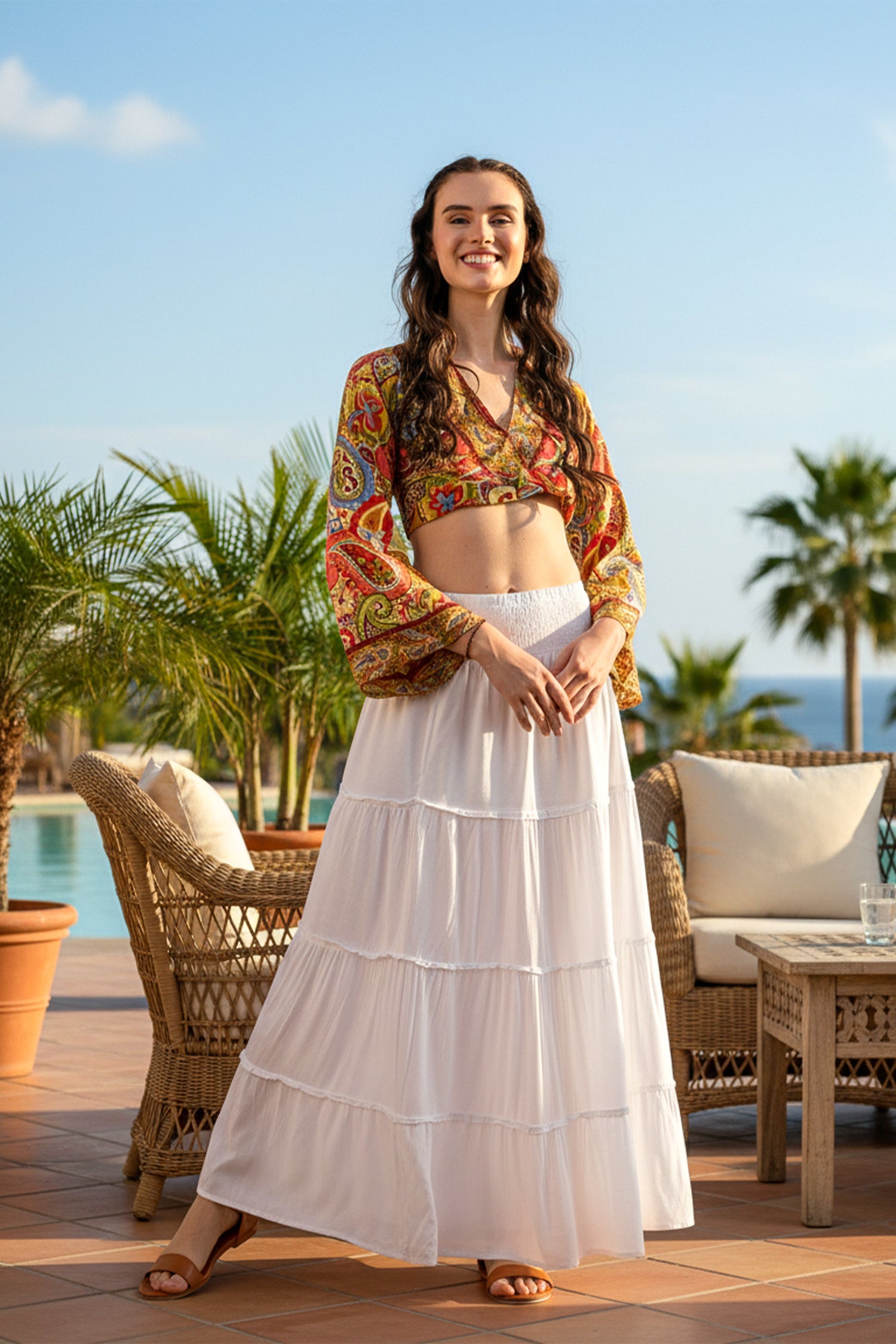 Rhea Tie-Back Crop Top