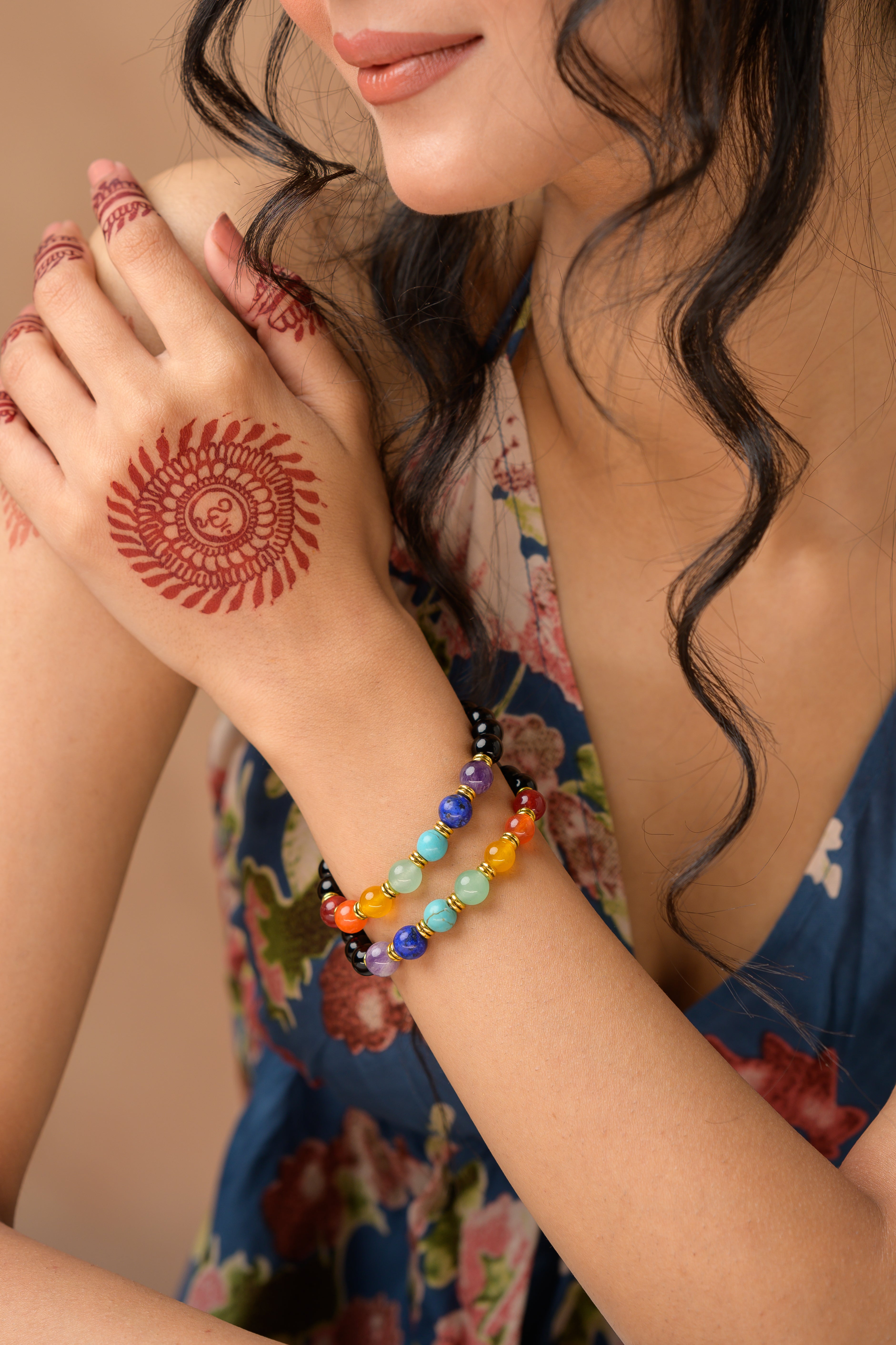 7 Chakra Stones Bead Bracelet