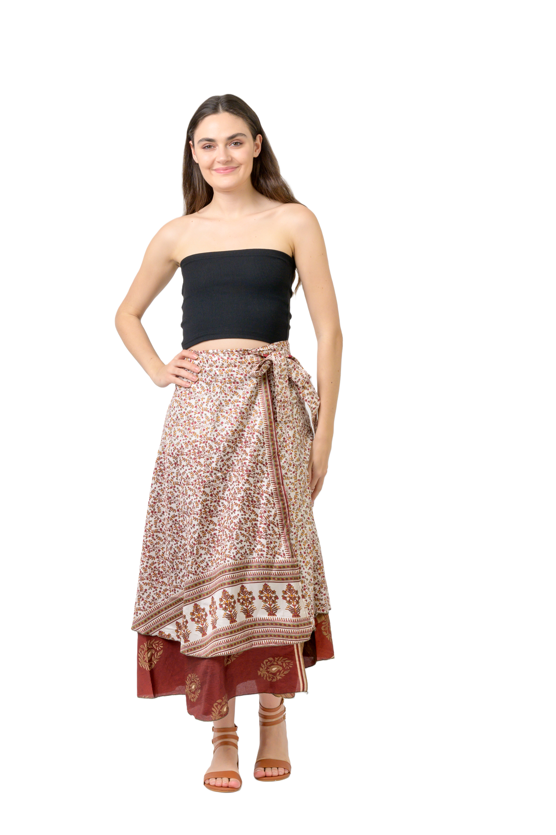 Rhea Printed Wrap Skirt