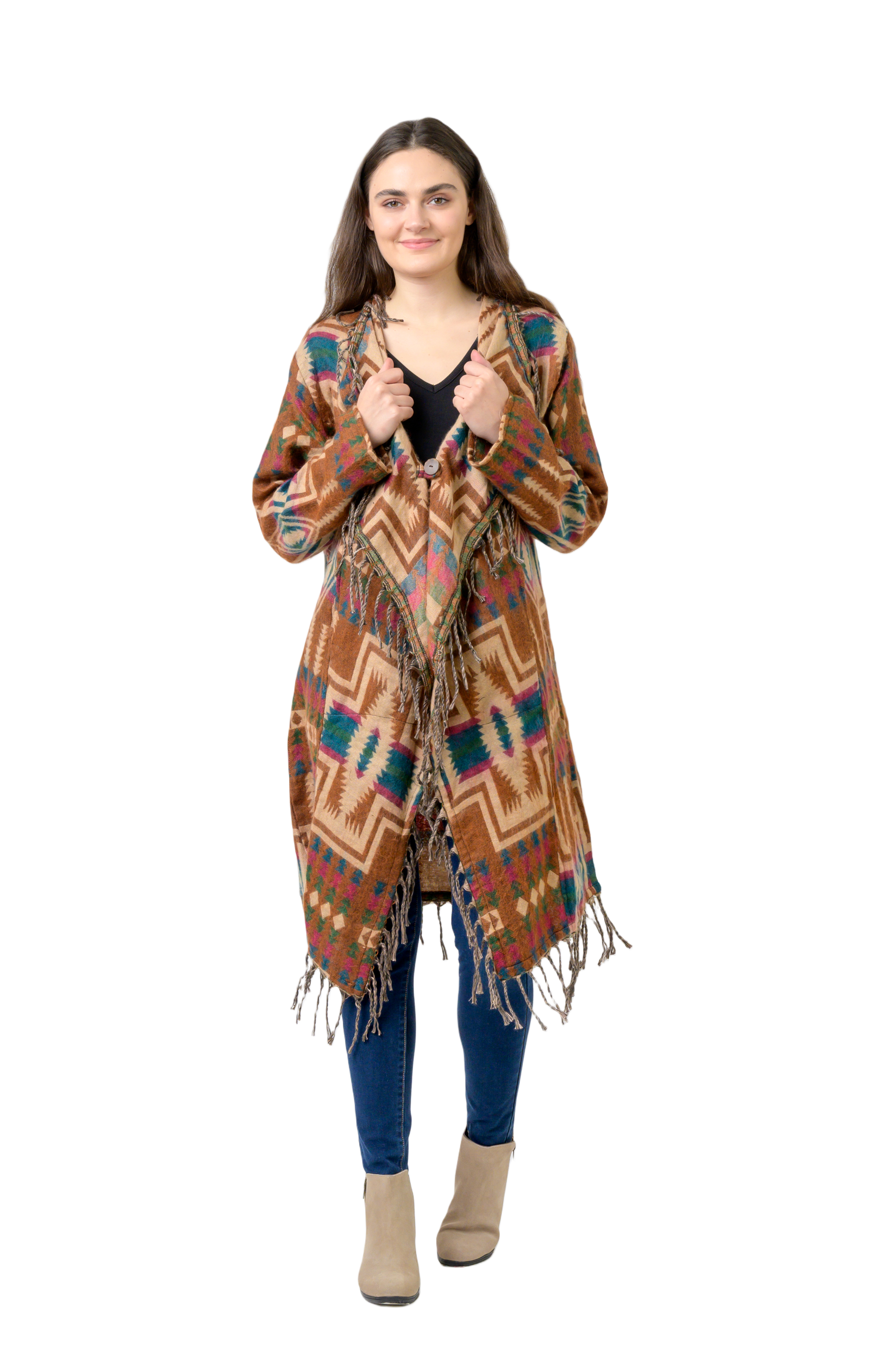 Rhea Nepali Colorful Jhalar Robe (Assorted)