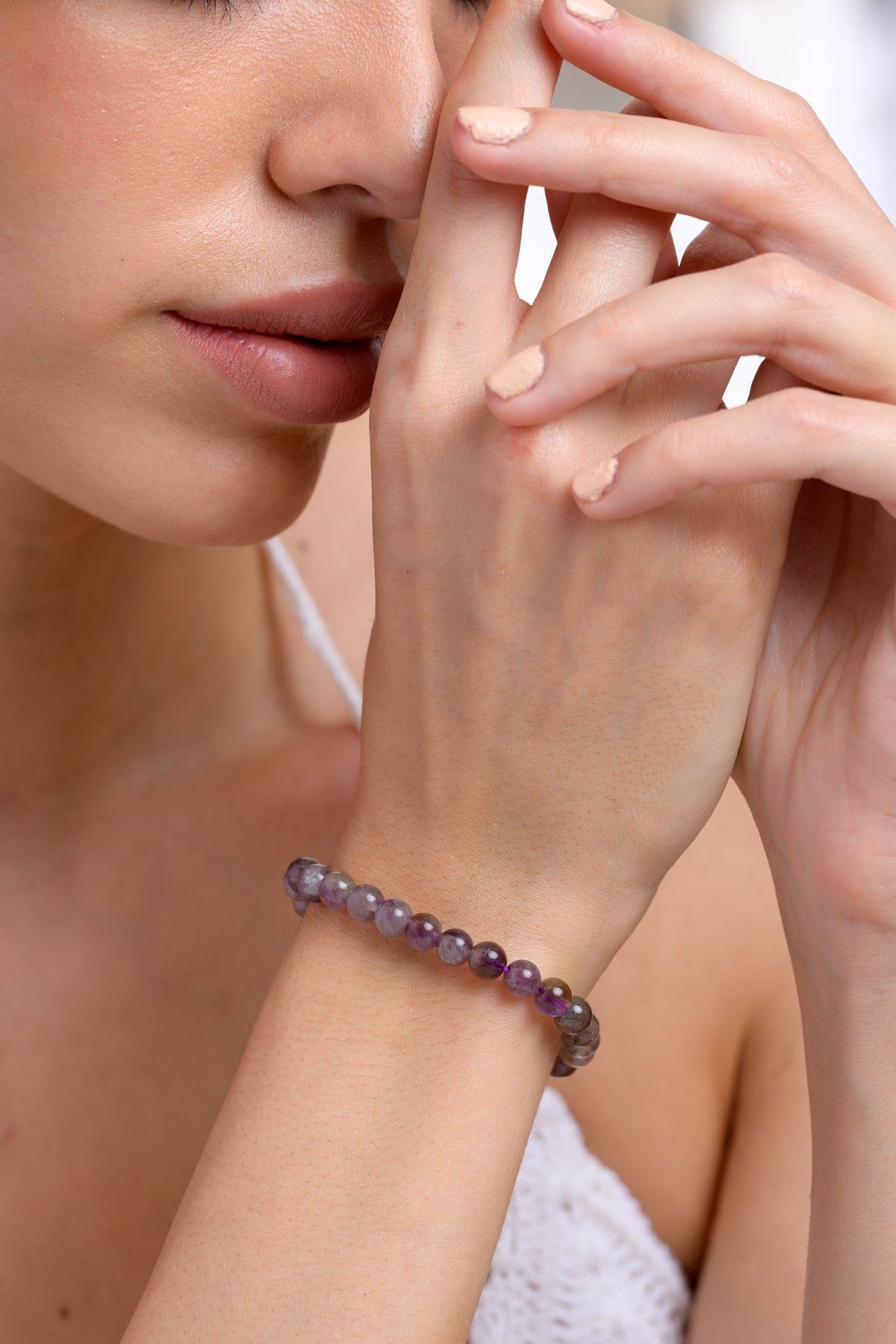 Amethyst Bead Bracelet