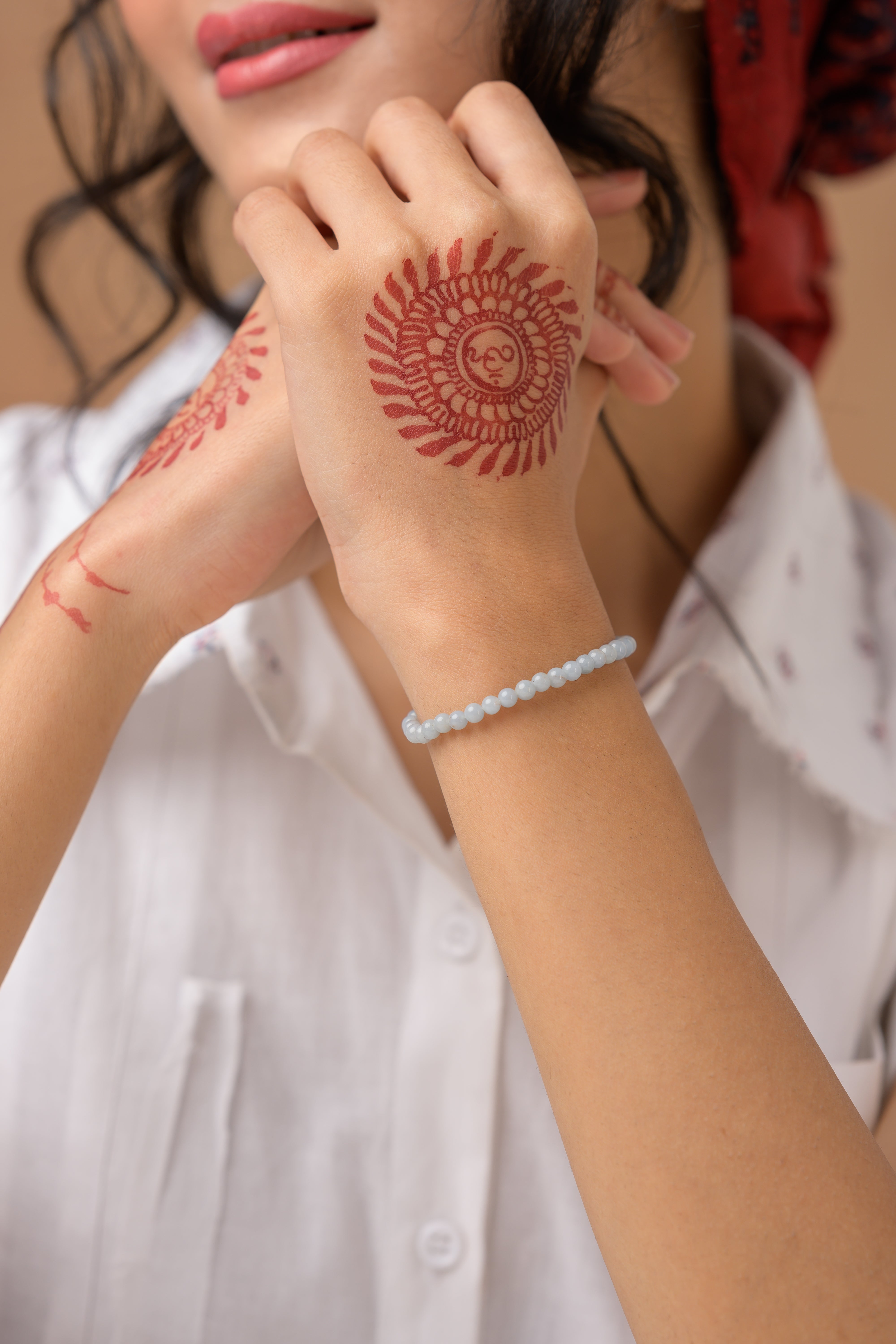 Angelite Bead Bracelet