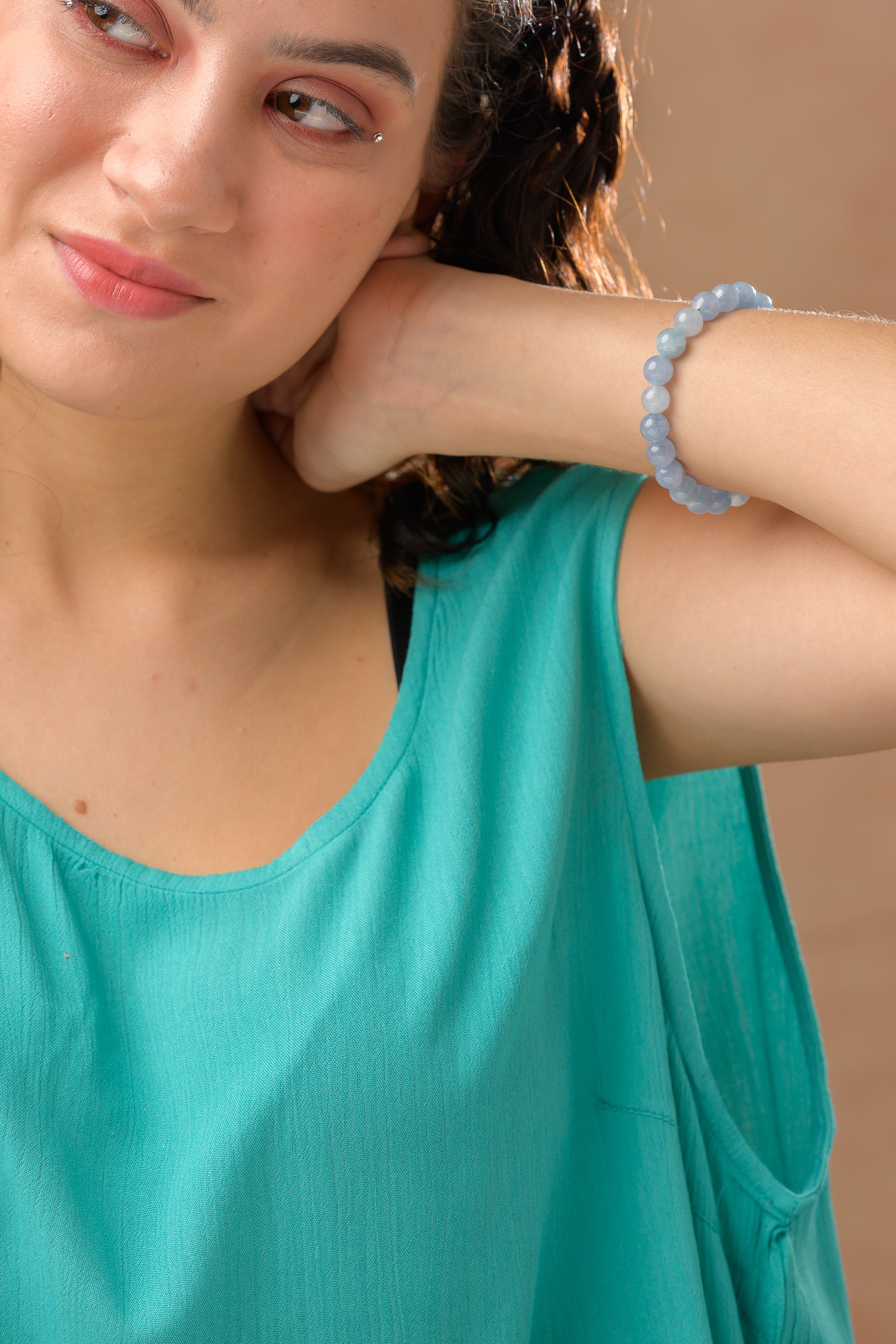 Aquamarine Beaded Bracelet