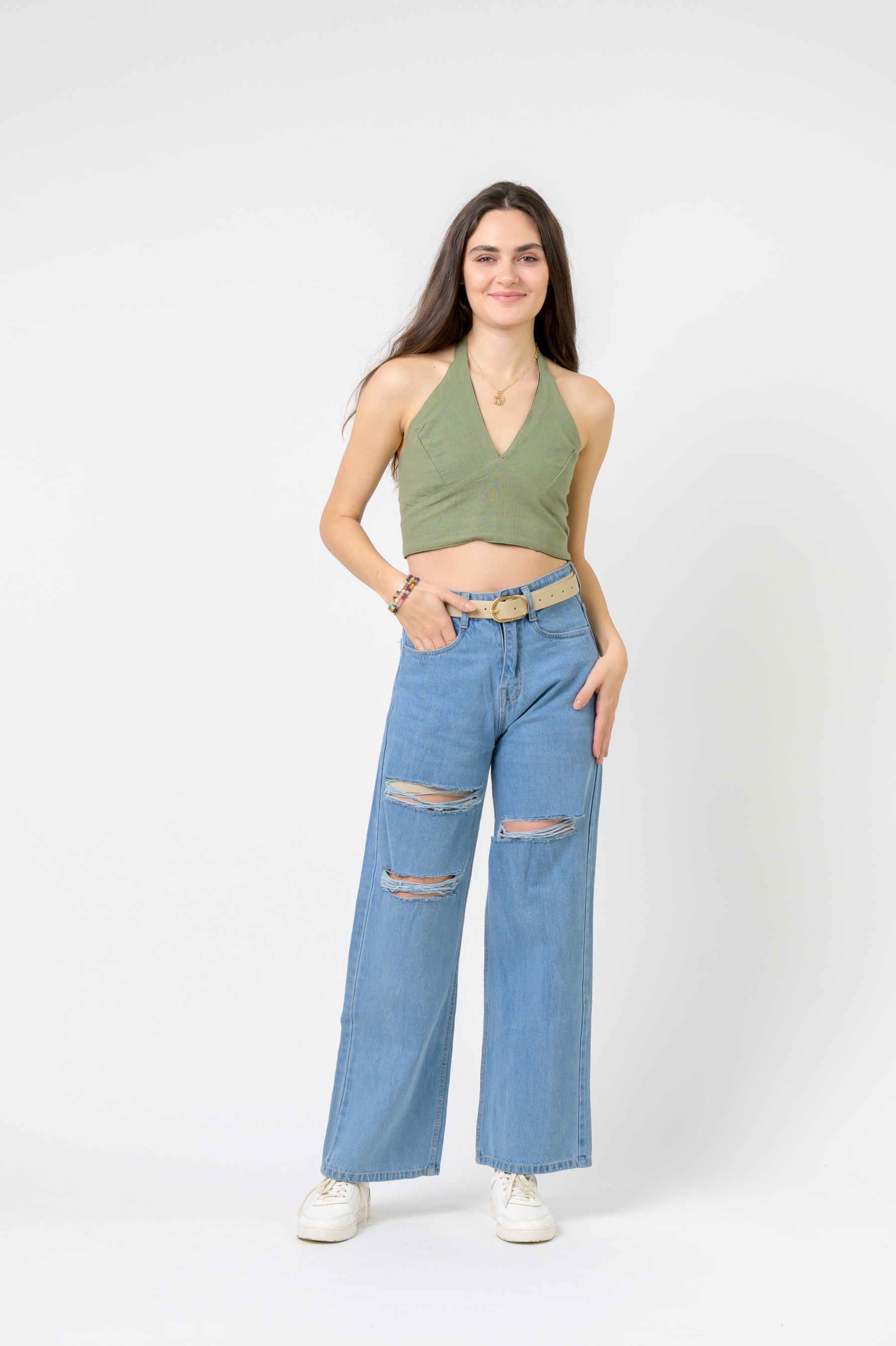 Rhea Halter Cotton Top