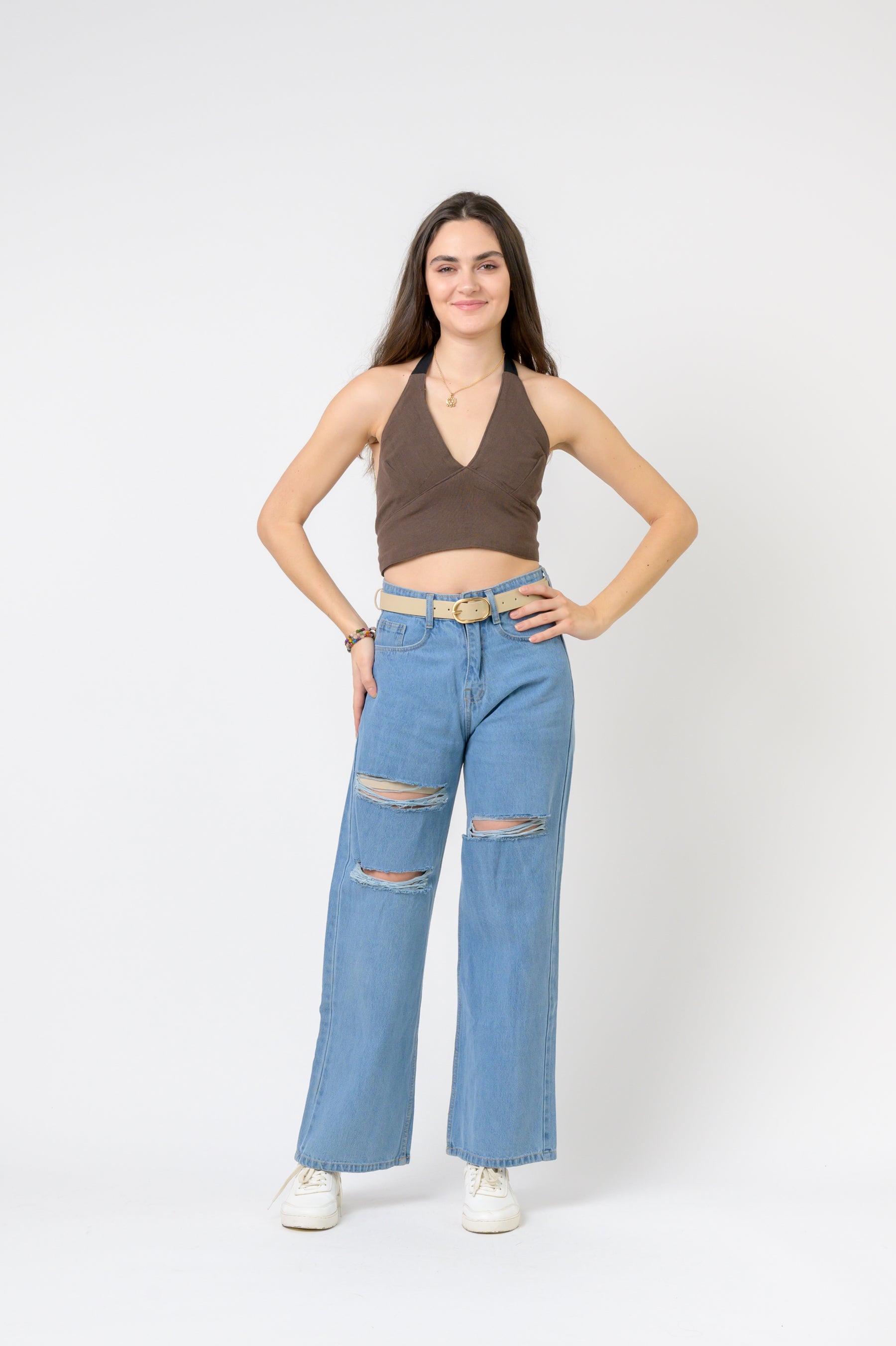 Rhea Halter Cotton Top