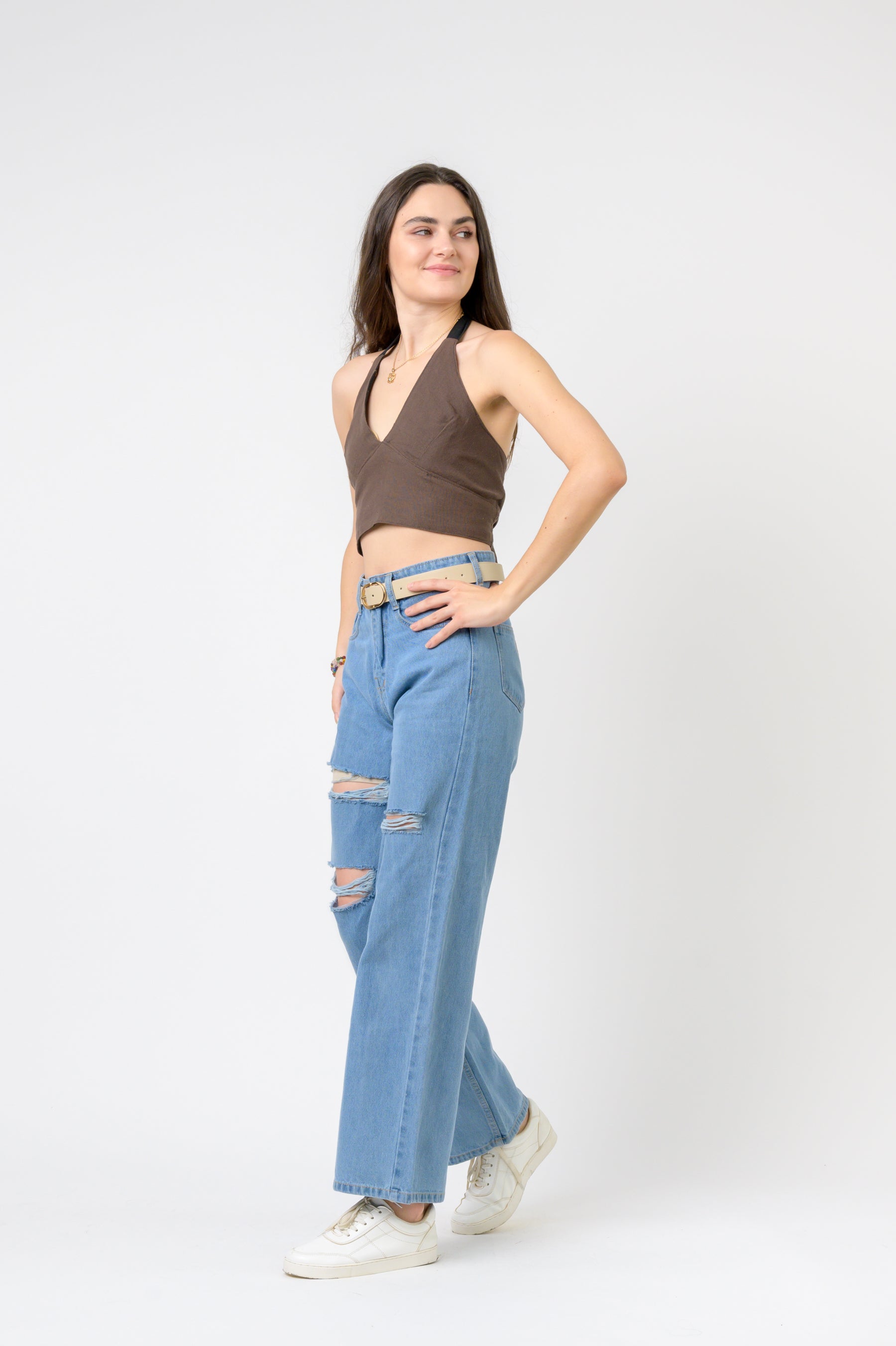 Rhea Halter Cotton Top