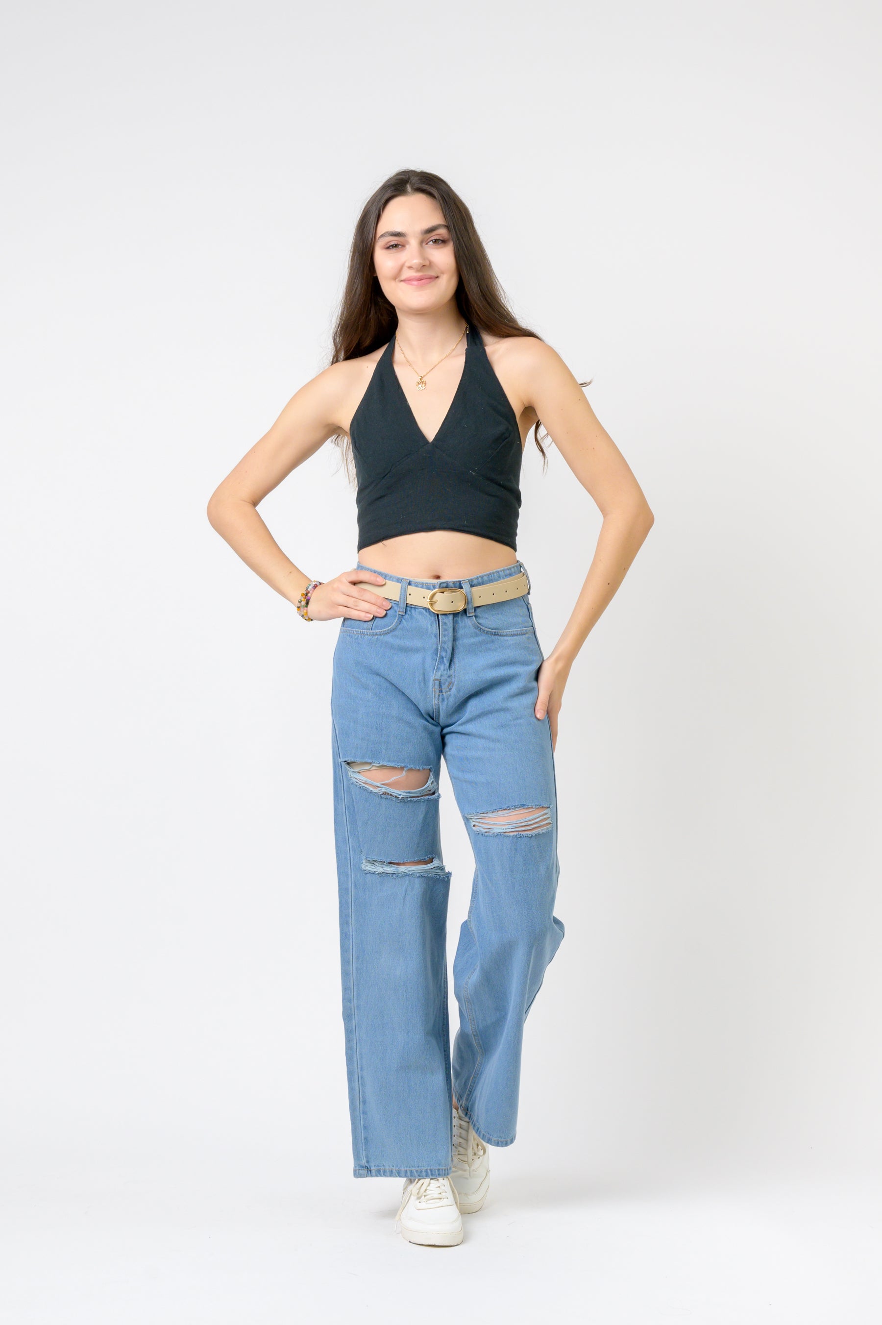 Rhea Halter Cotton Top