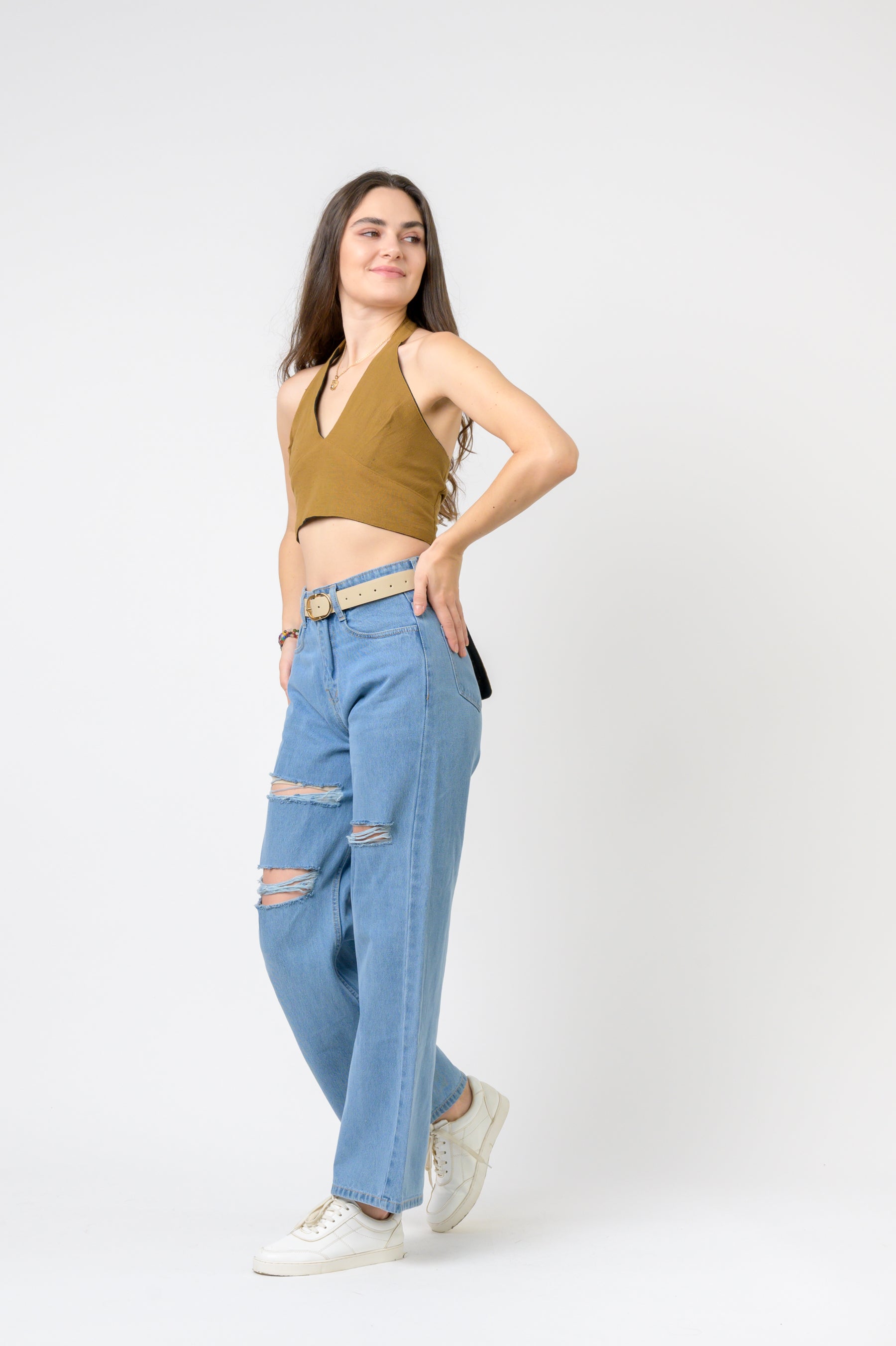 Rhea Halter Cotton Top