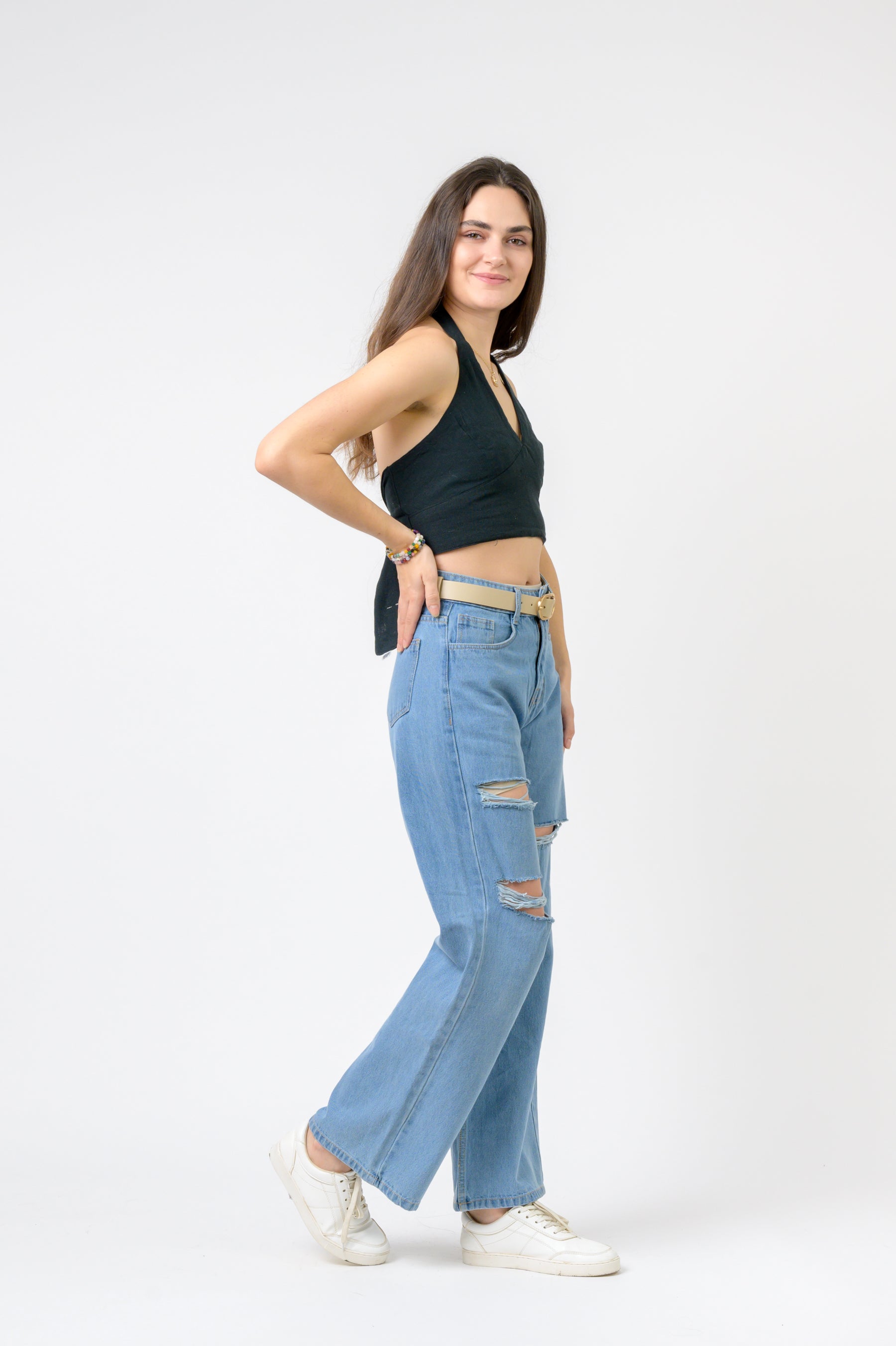 Rhea Halter Cotton Top