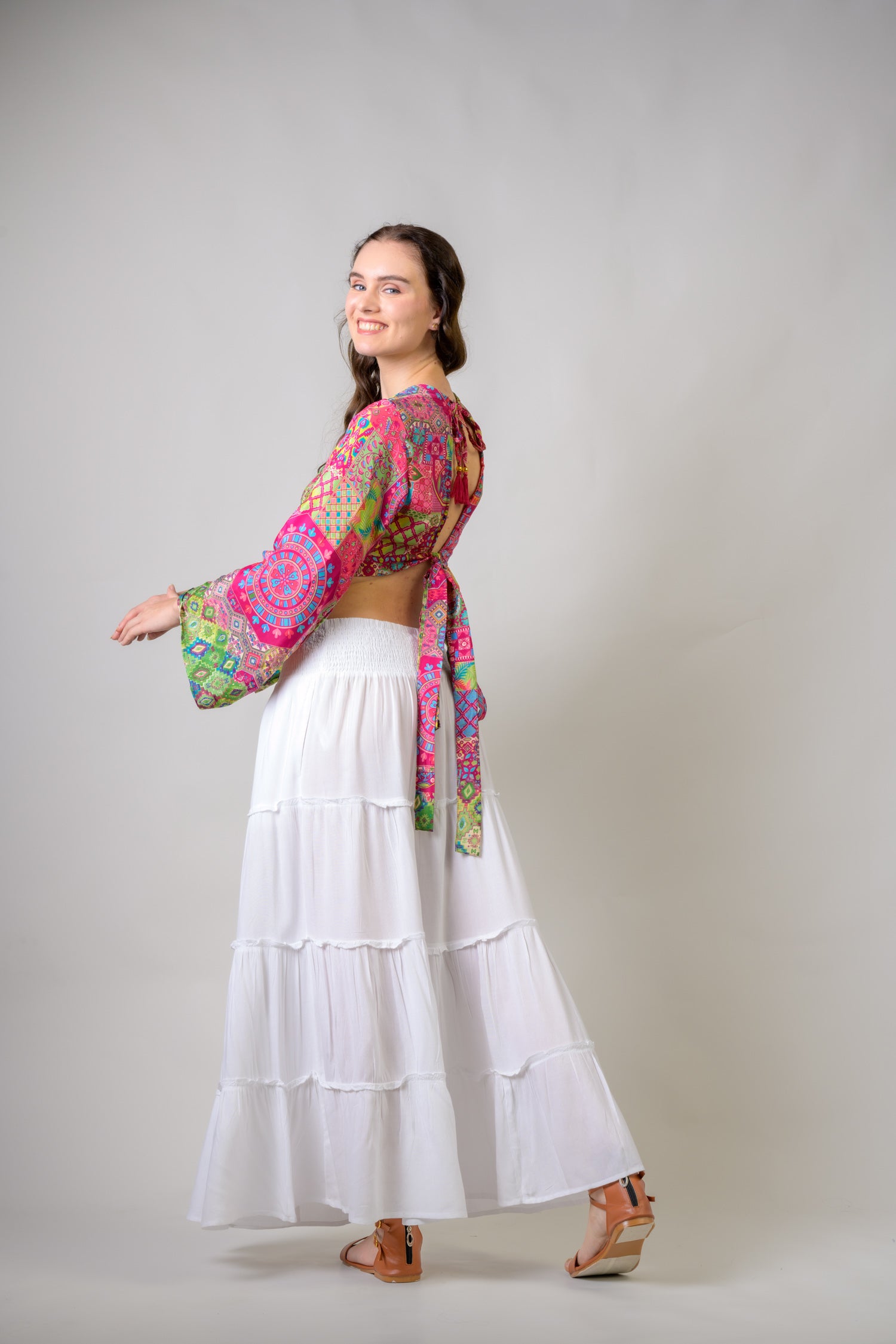 Rhea Tie-Back Crop Top