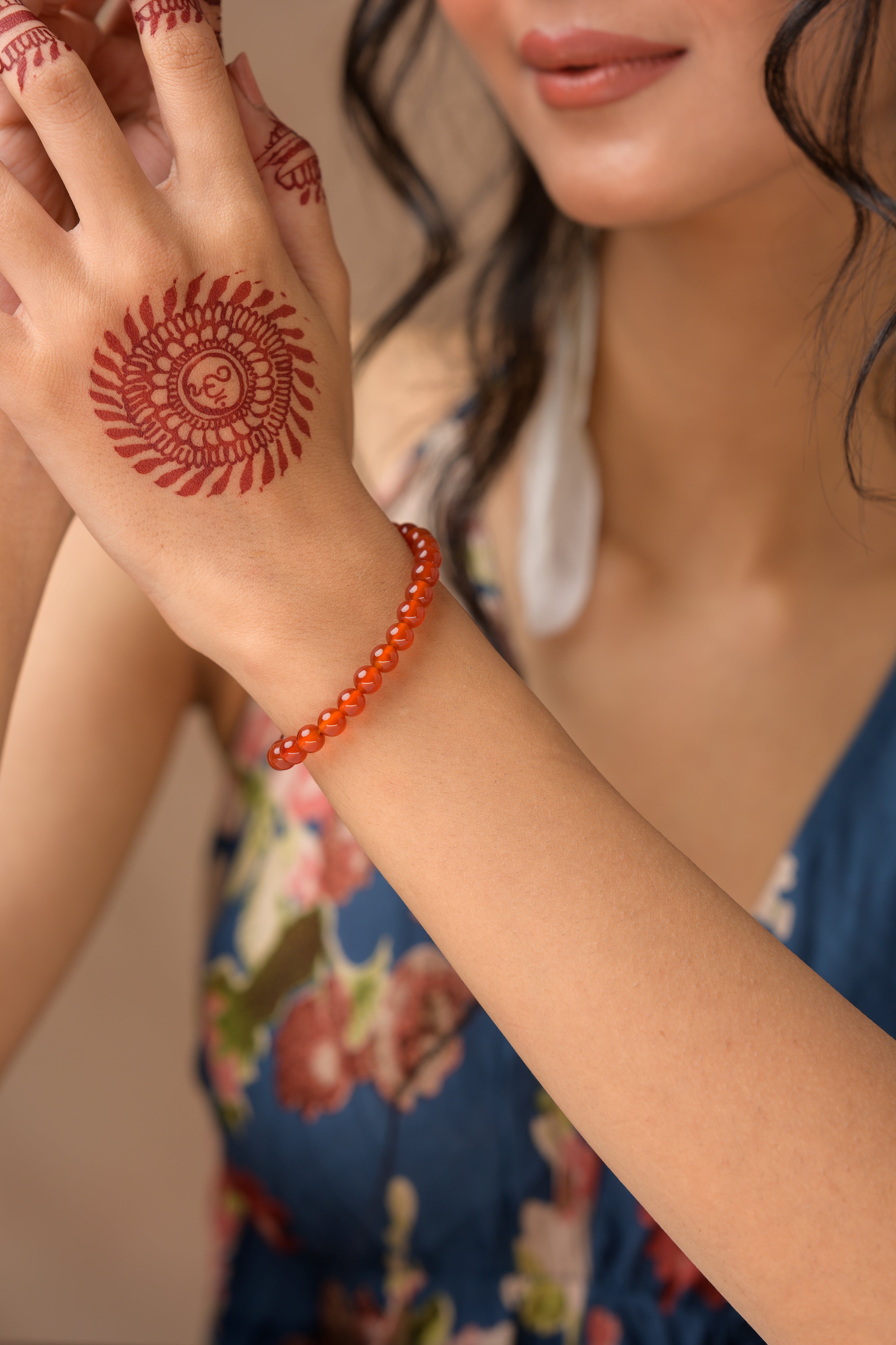 Carnelian Bead Bracelet