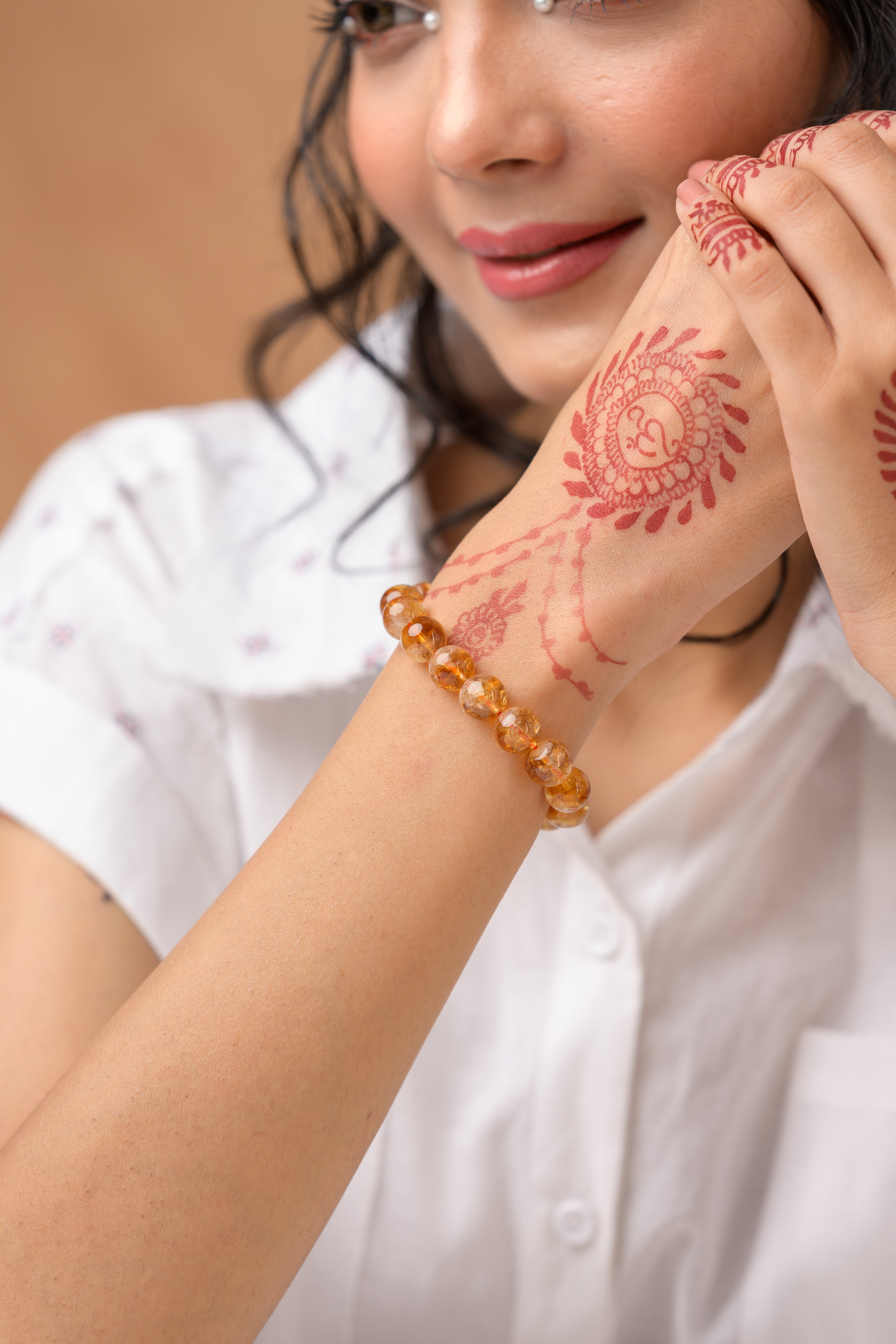 Citrine Bead Bracelet