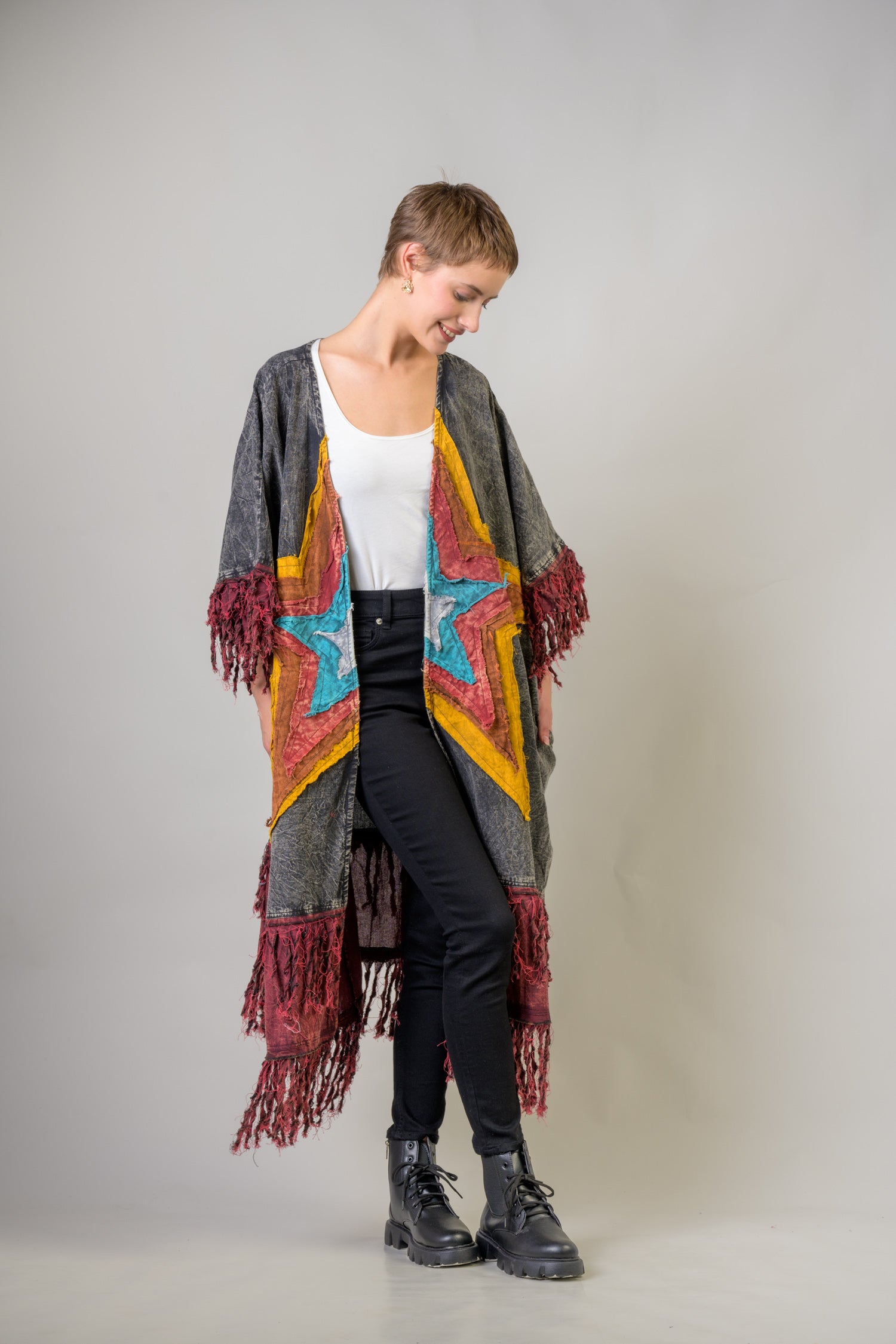 Rhea Cotton Fringe Duster