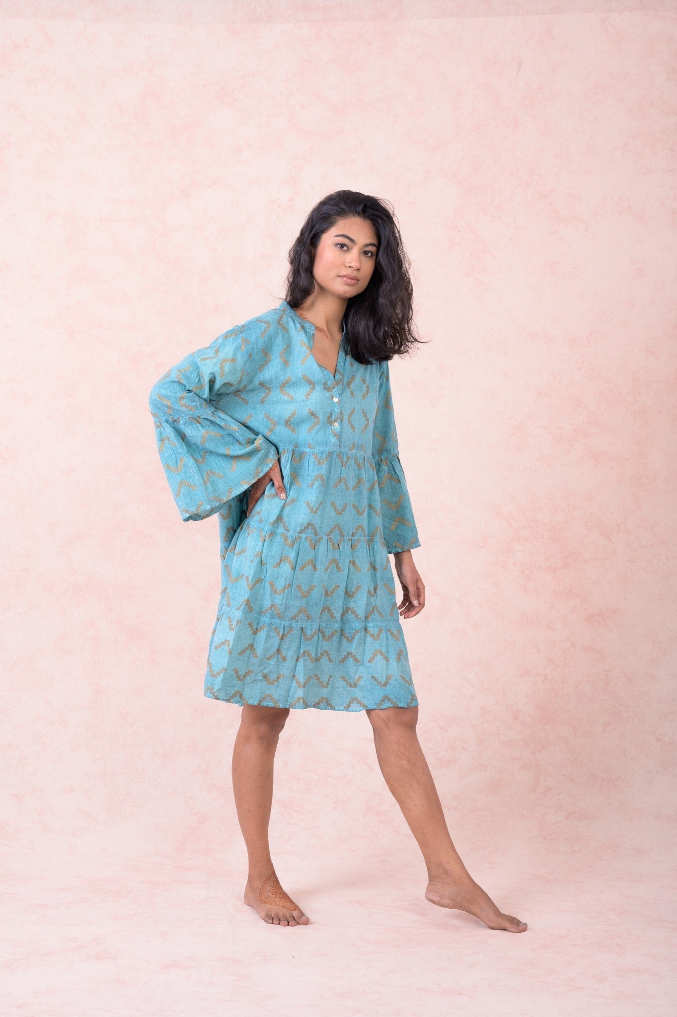 Rhea Block Print Dress