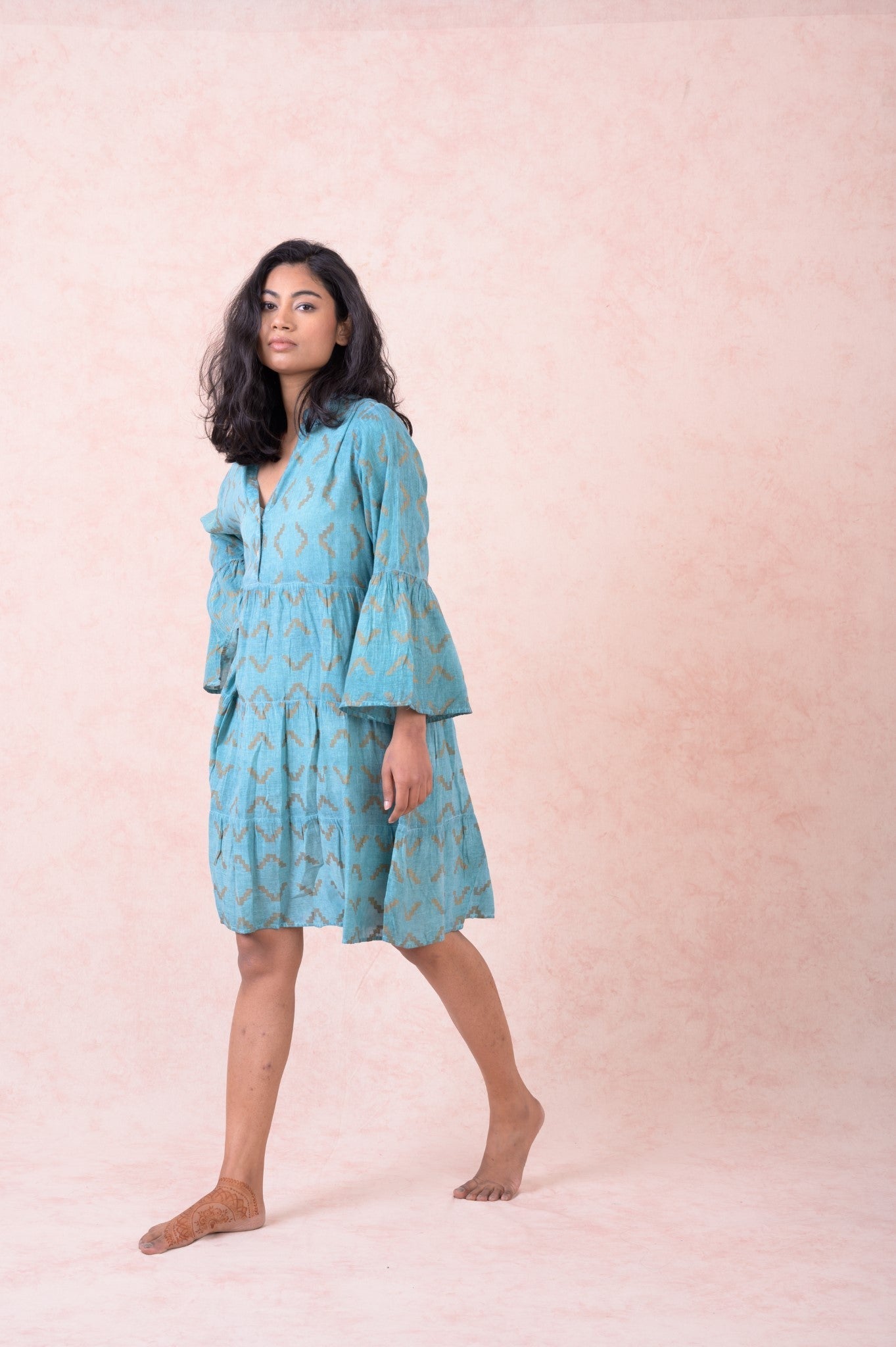 Rhea Block Print Dress