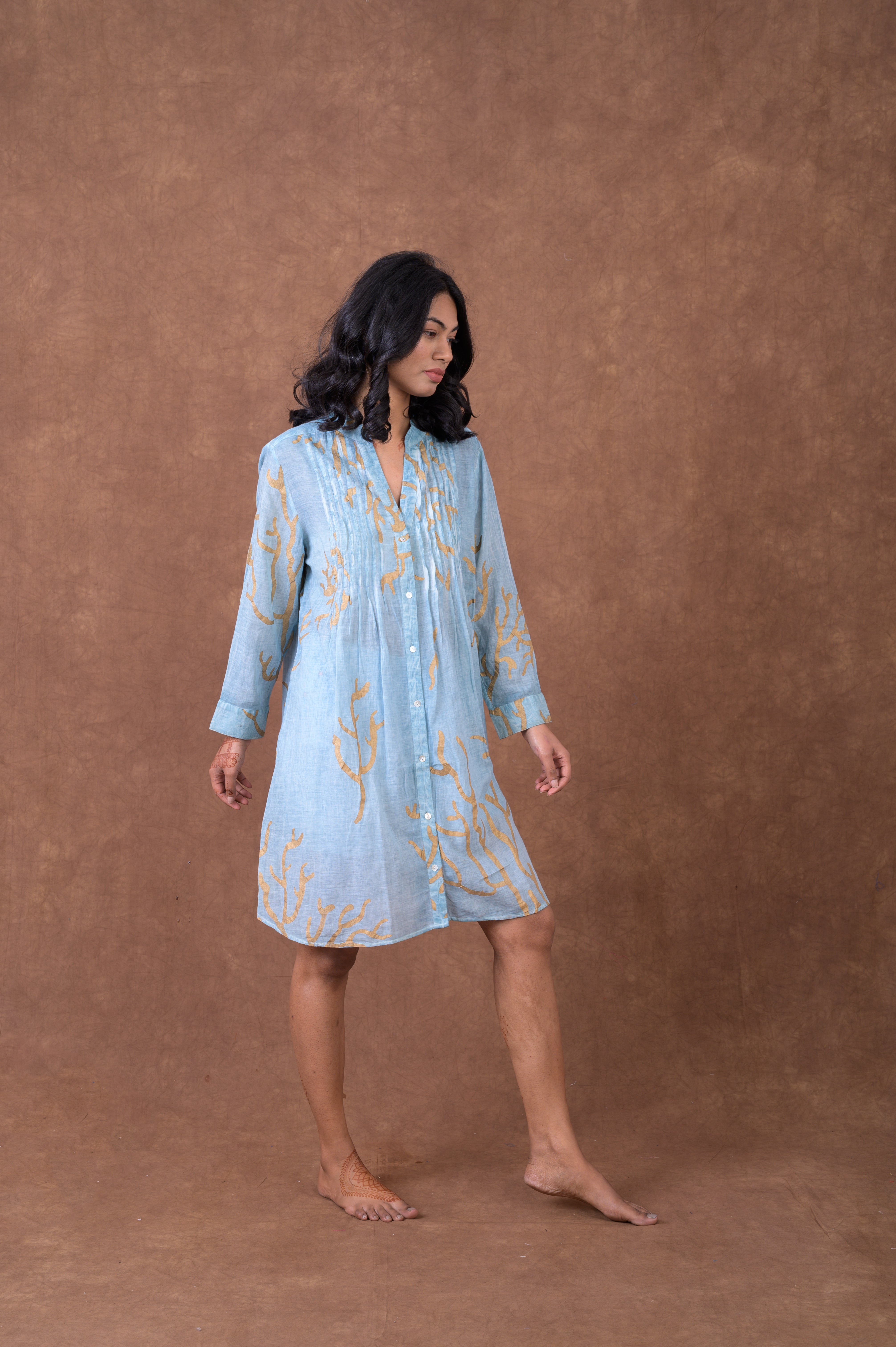 Rhea Block Print Tunic Top