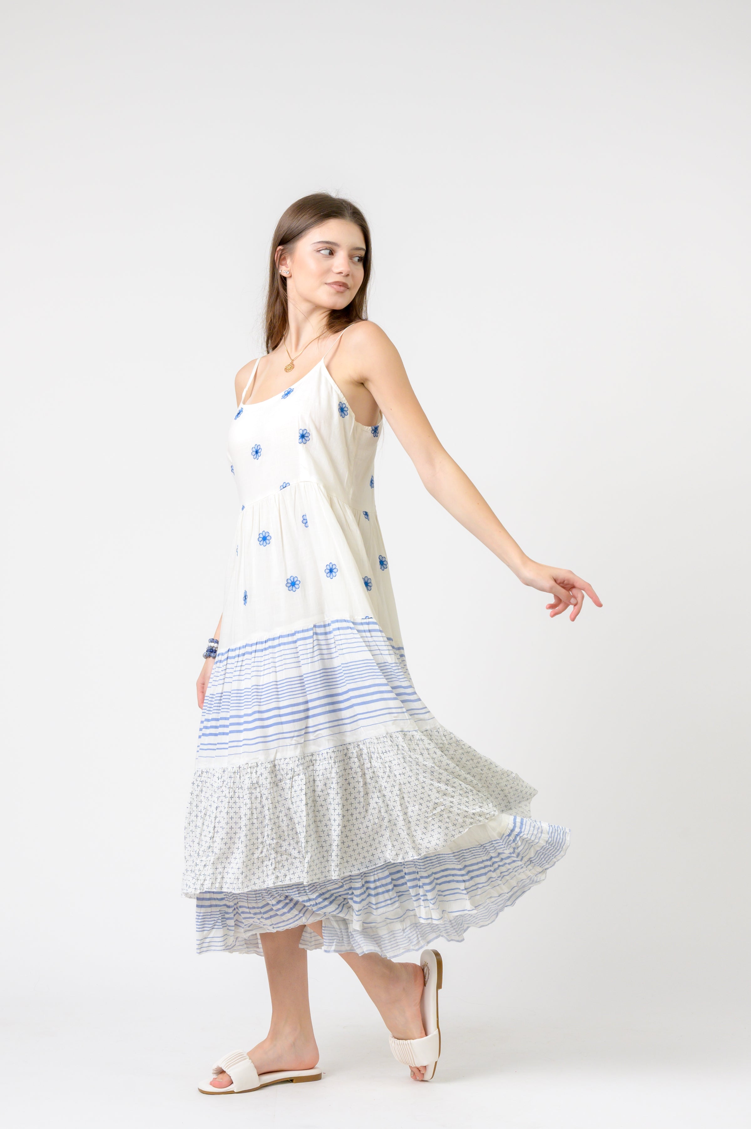 Rhea Flower Spot Dress