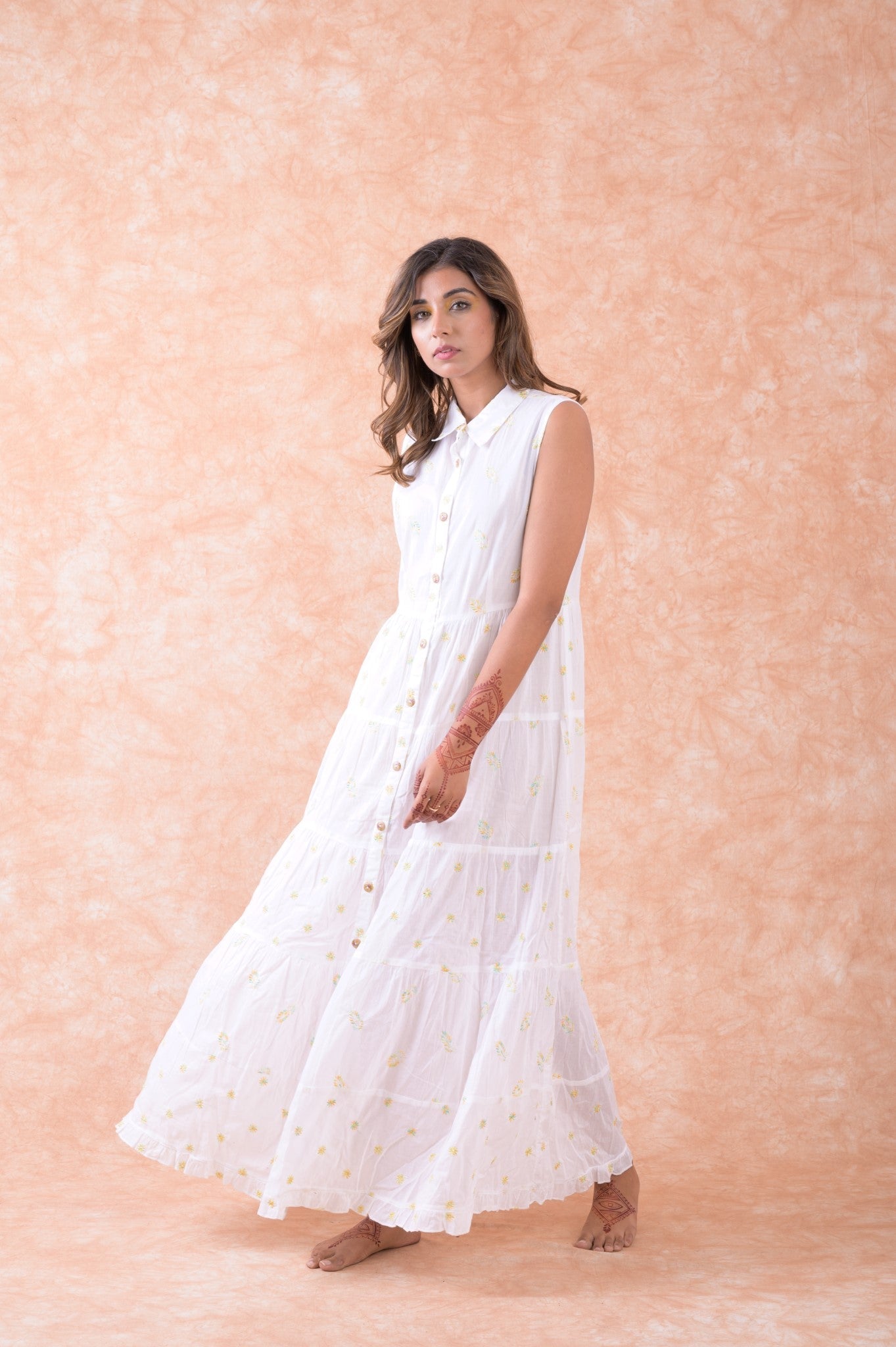 Rhea Cotton Dress White / S/M