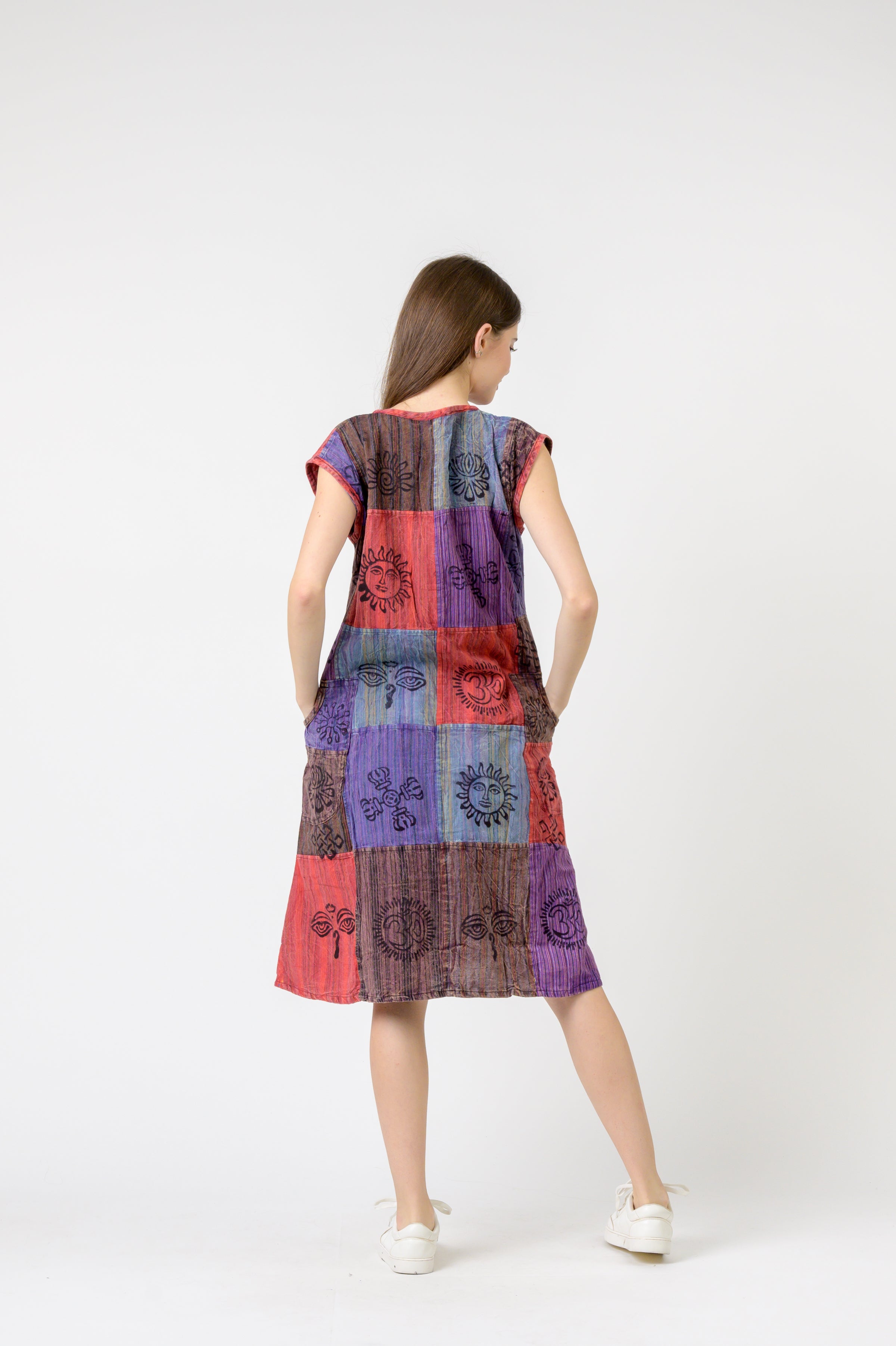 Rhea Half-Button Midi Dress