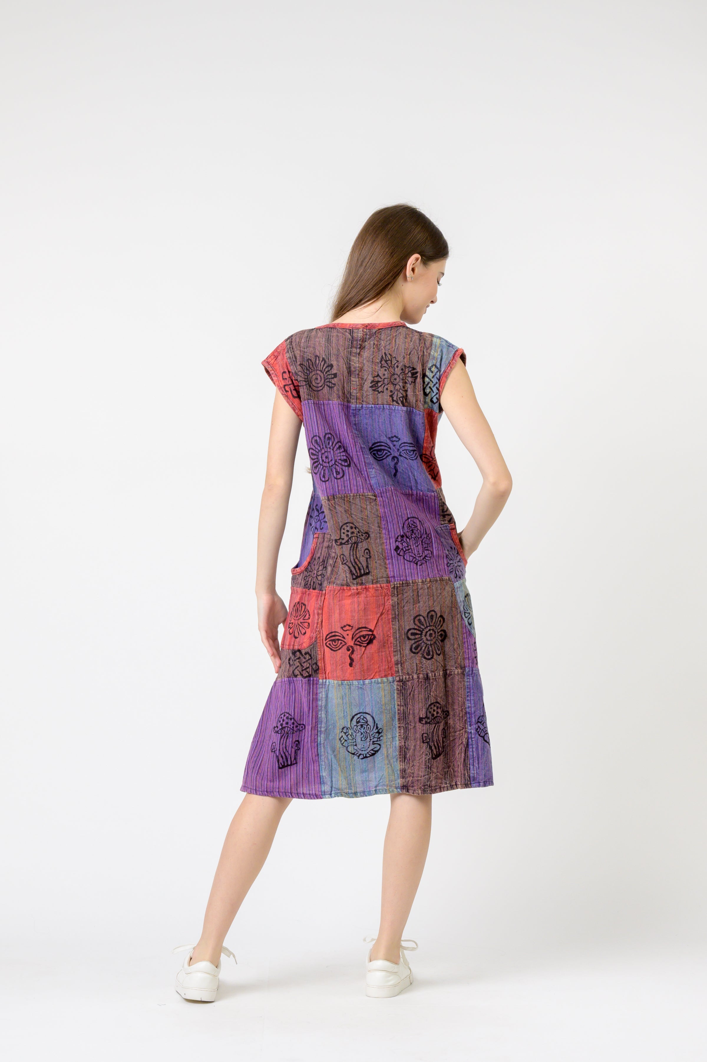 Rhea Half-Button Midi Dress