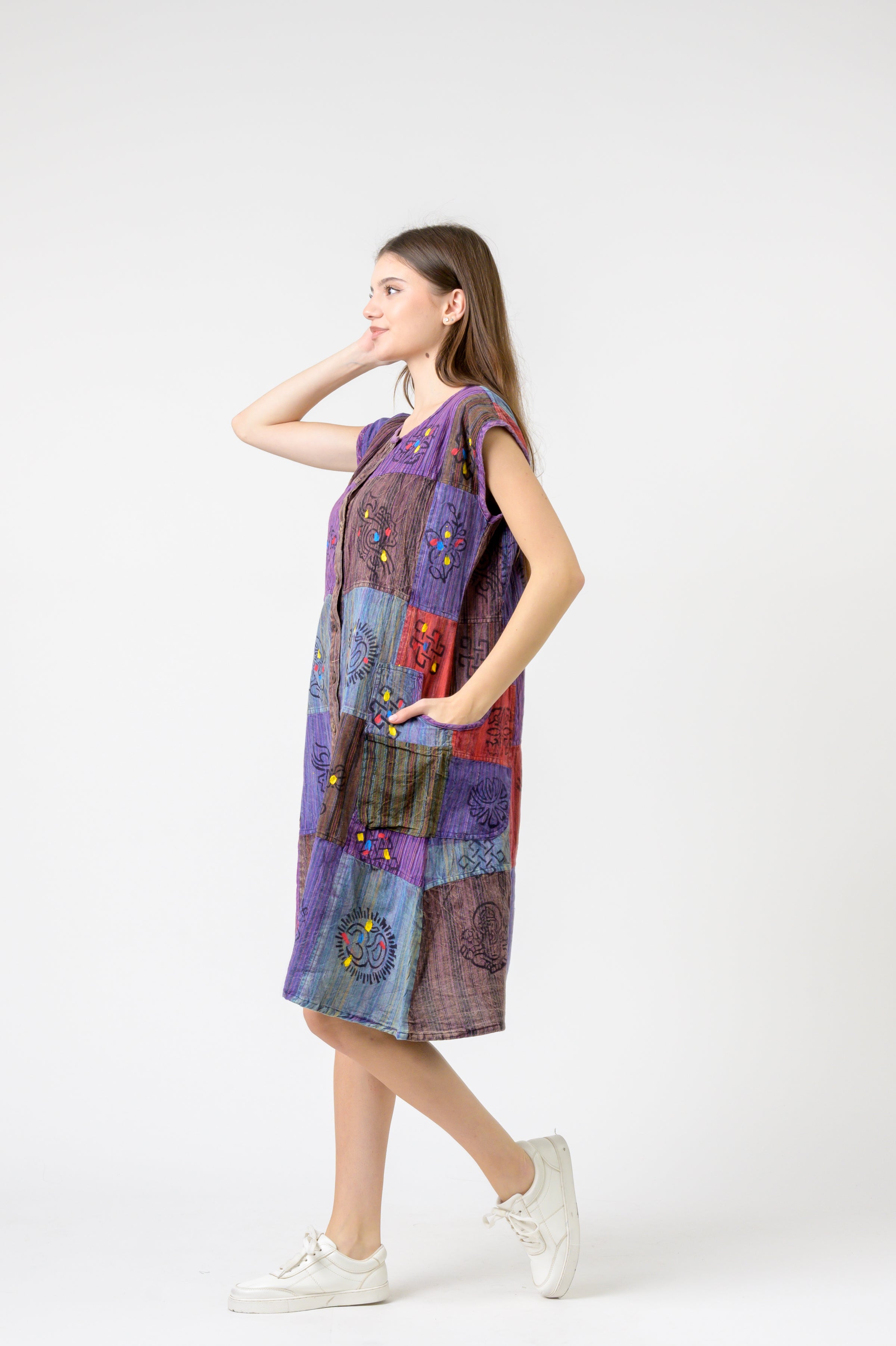 Rhea Button-Down Midi Dress