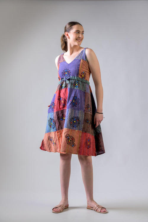 Rhea Cotton Patch Summer Dress (Assorted)