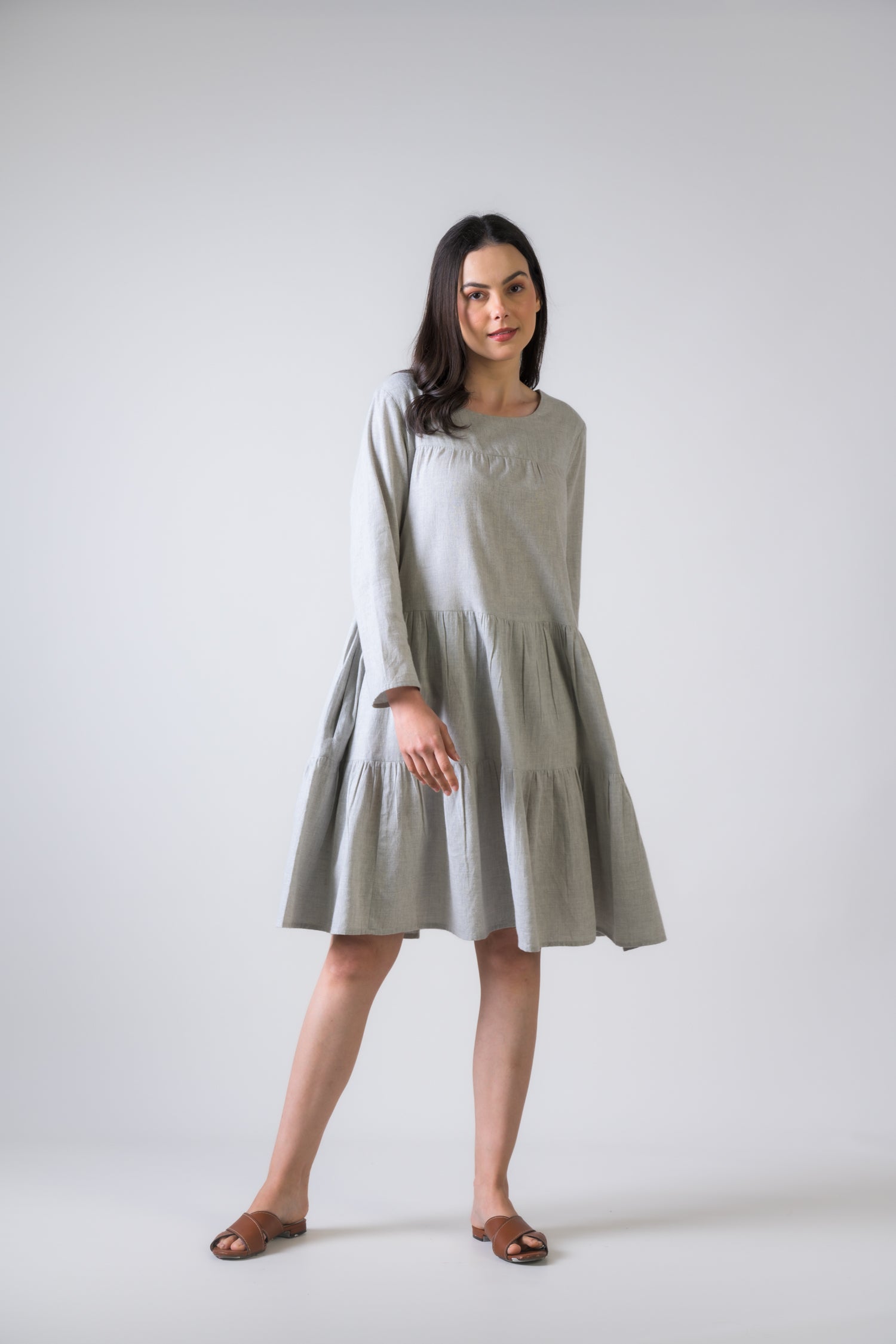 Rhea Turin Dress with Long Sleeves