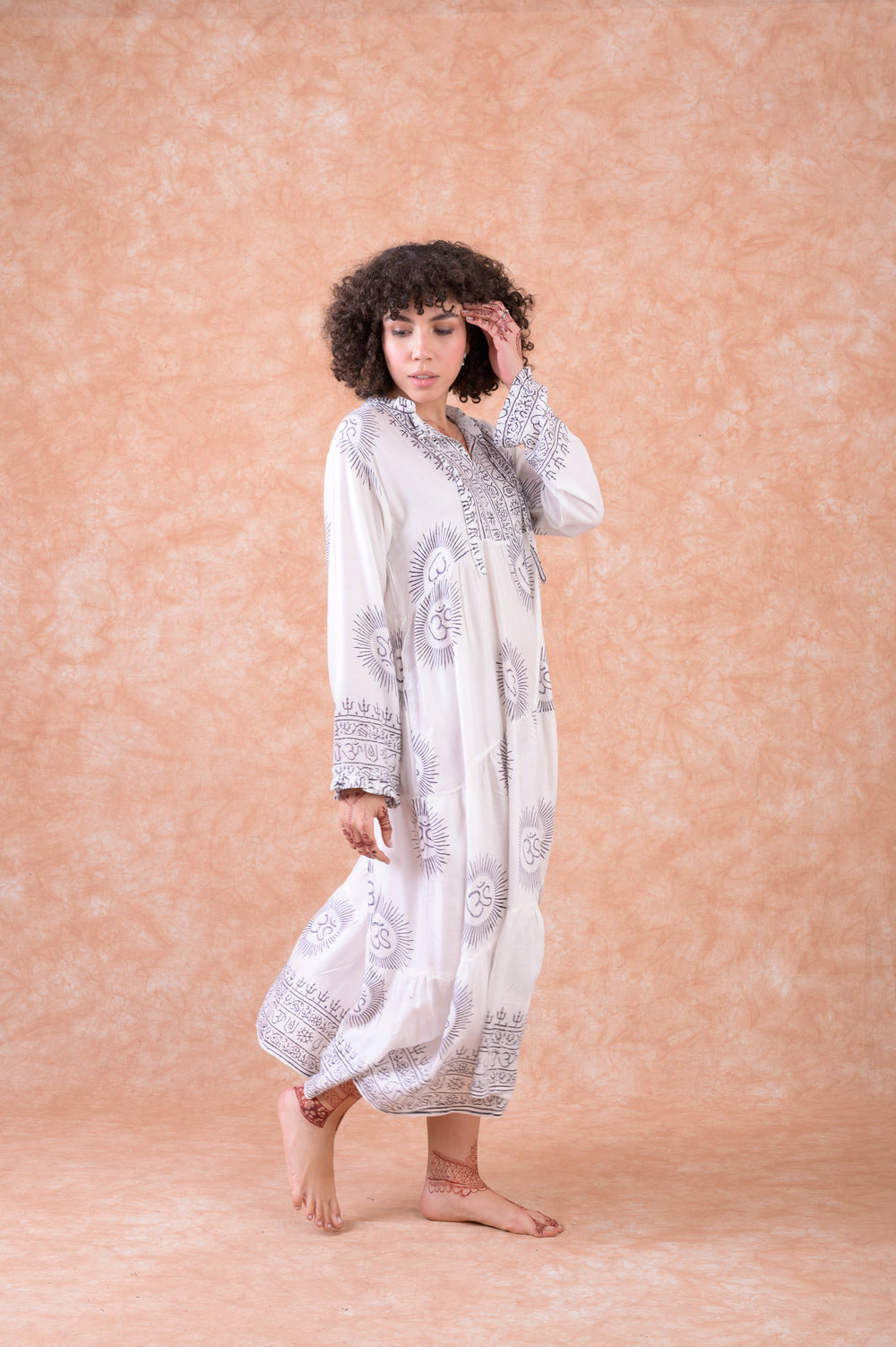 Noppies Kemp Mill Allover Print Long Sleeve Dress - Henna main image 1
