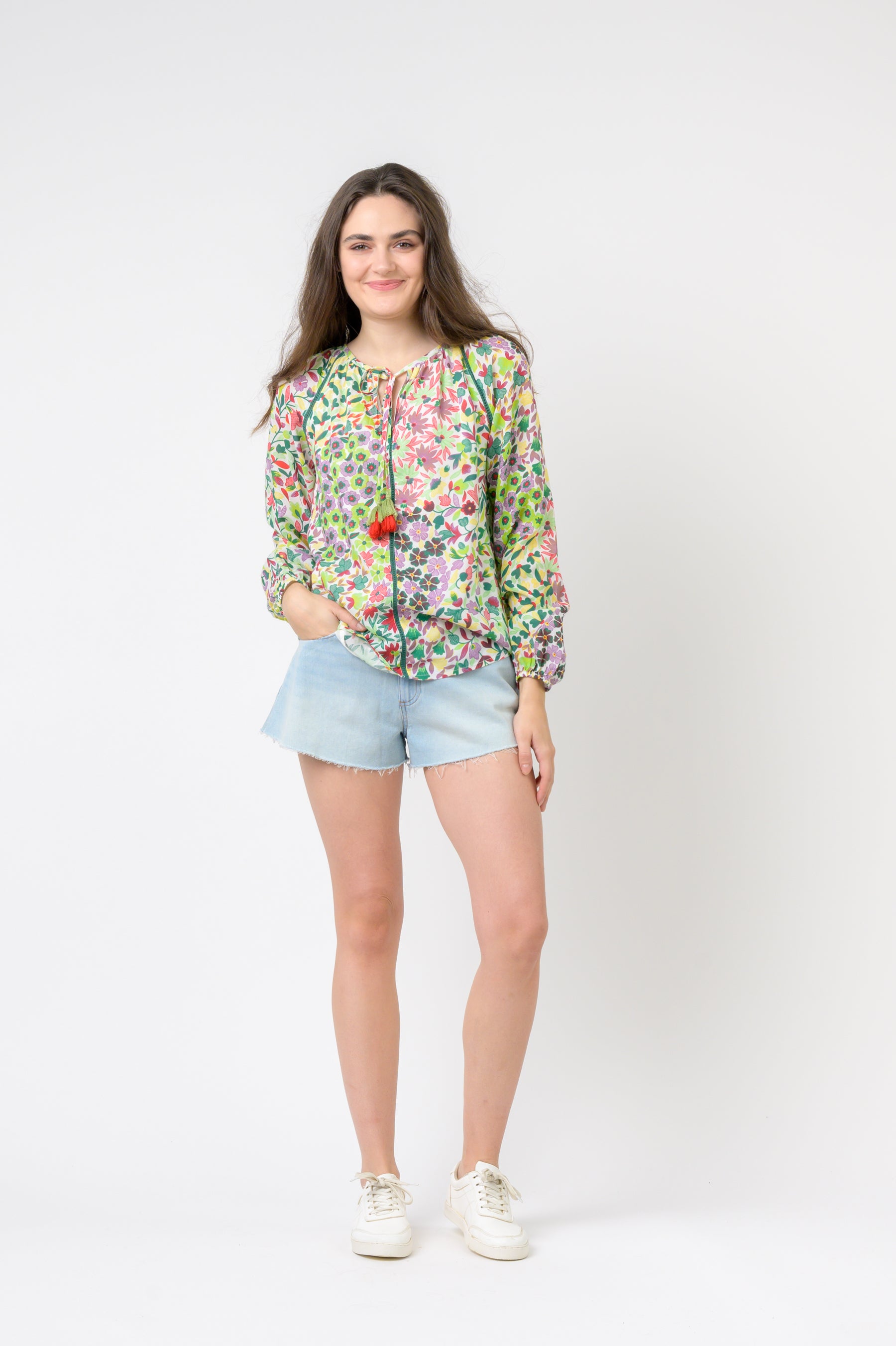 Rhea Garden Spots Long Sleeve Top