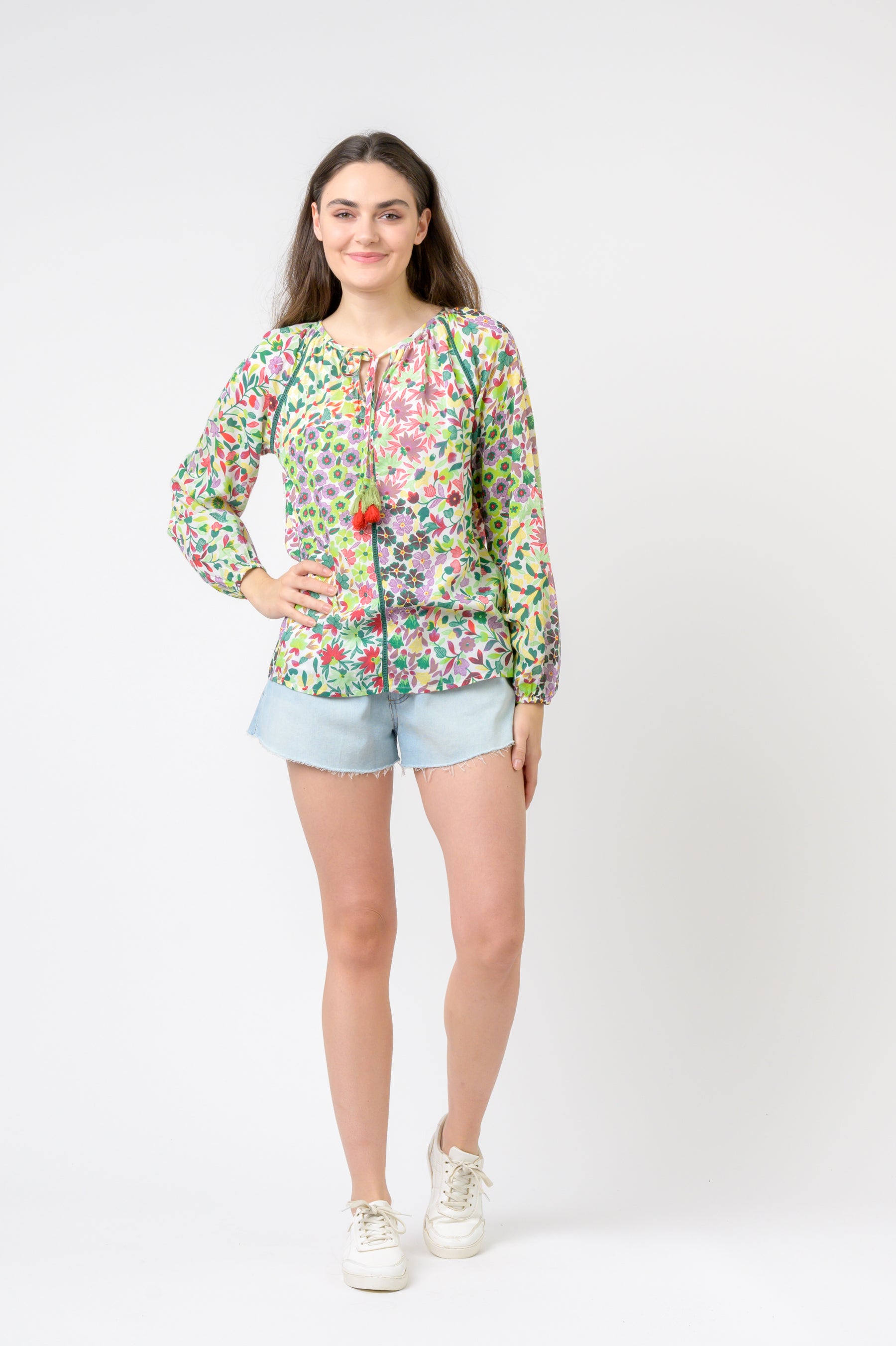 Rhea Garden Spots Long Sleeve Top
