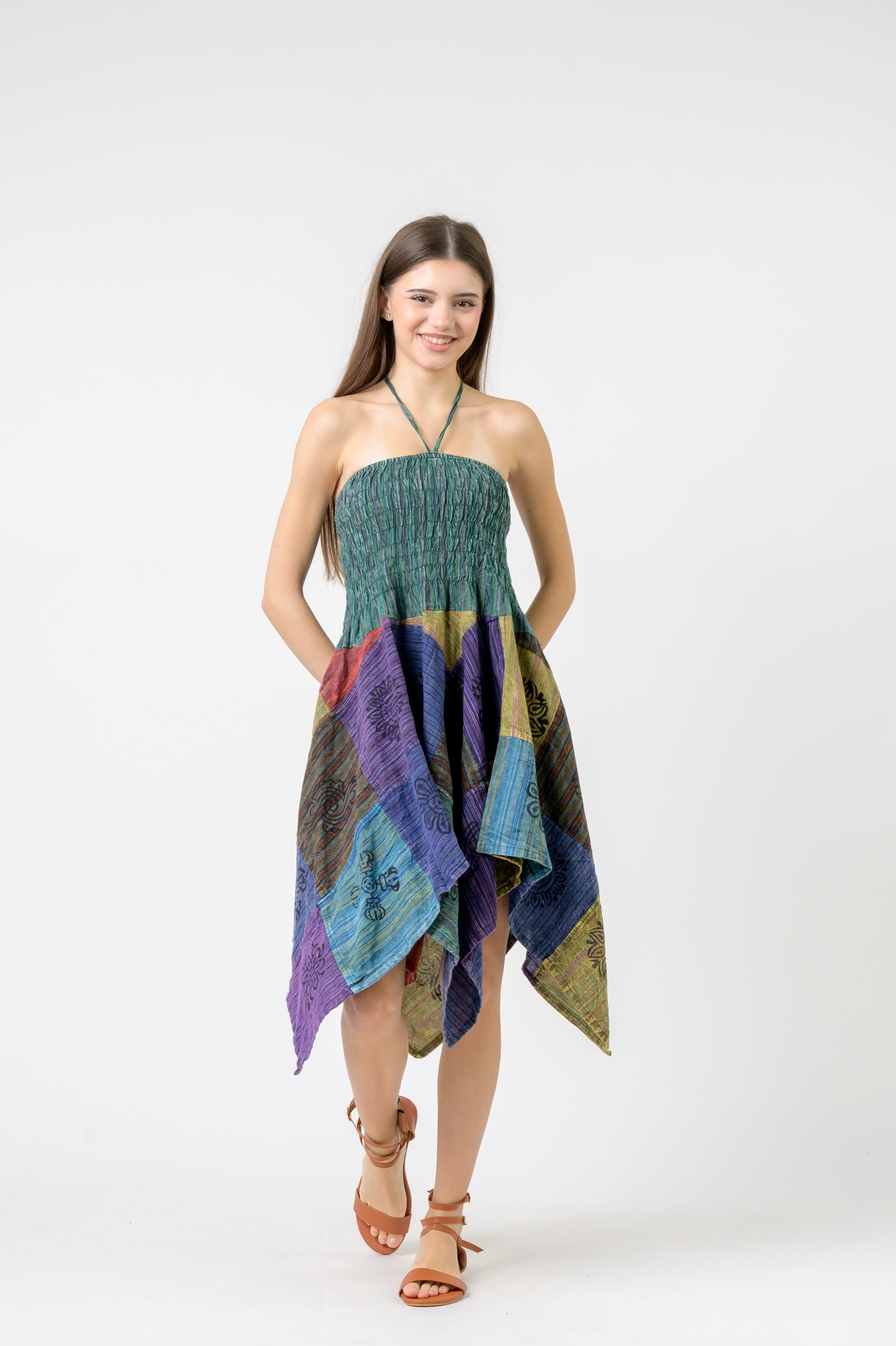 Rhea Pied Pattern Dress