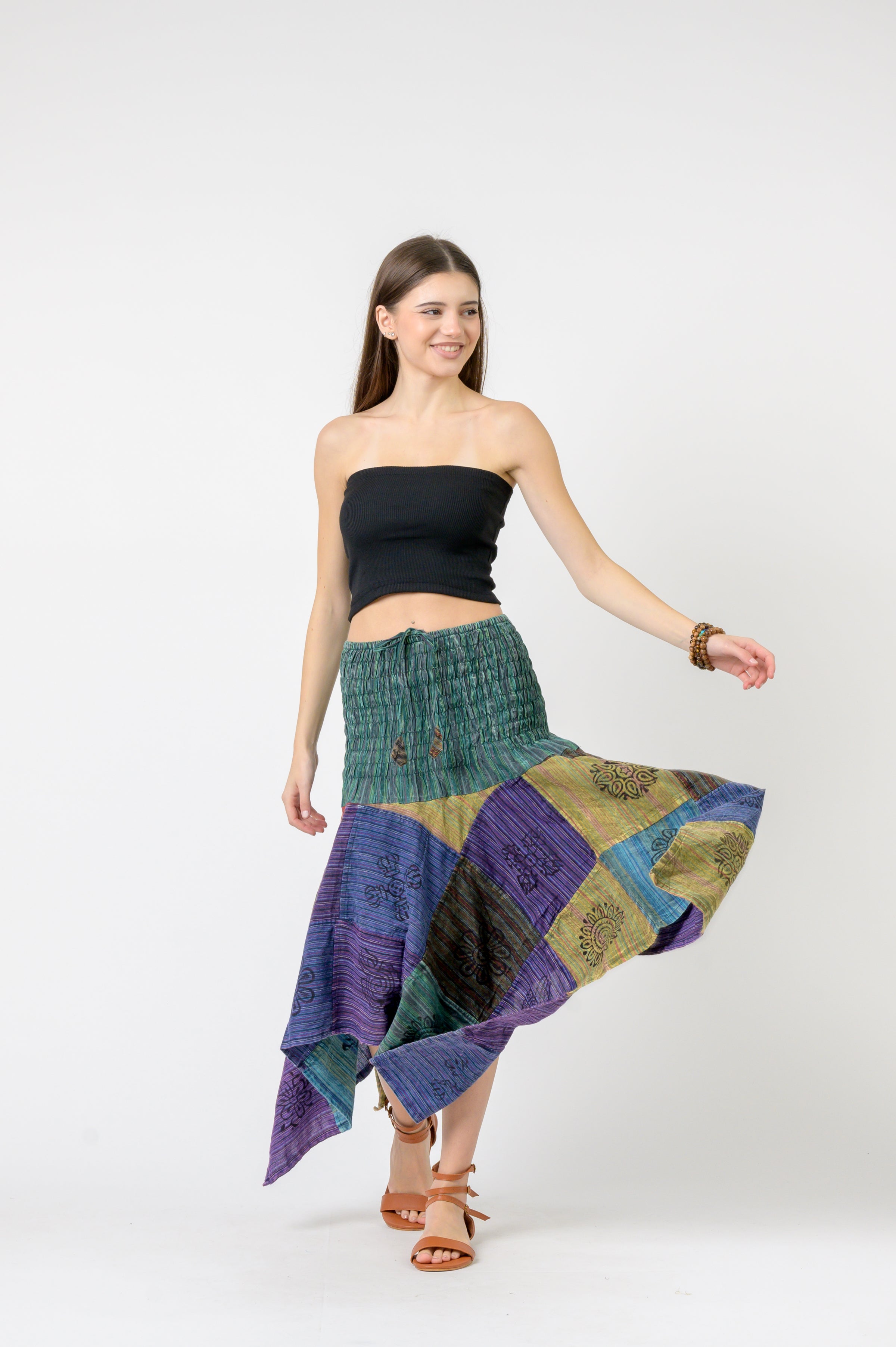 Rhea Pied Pattern Dress