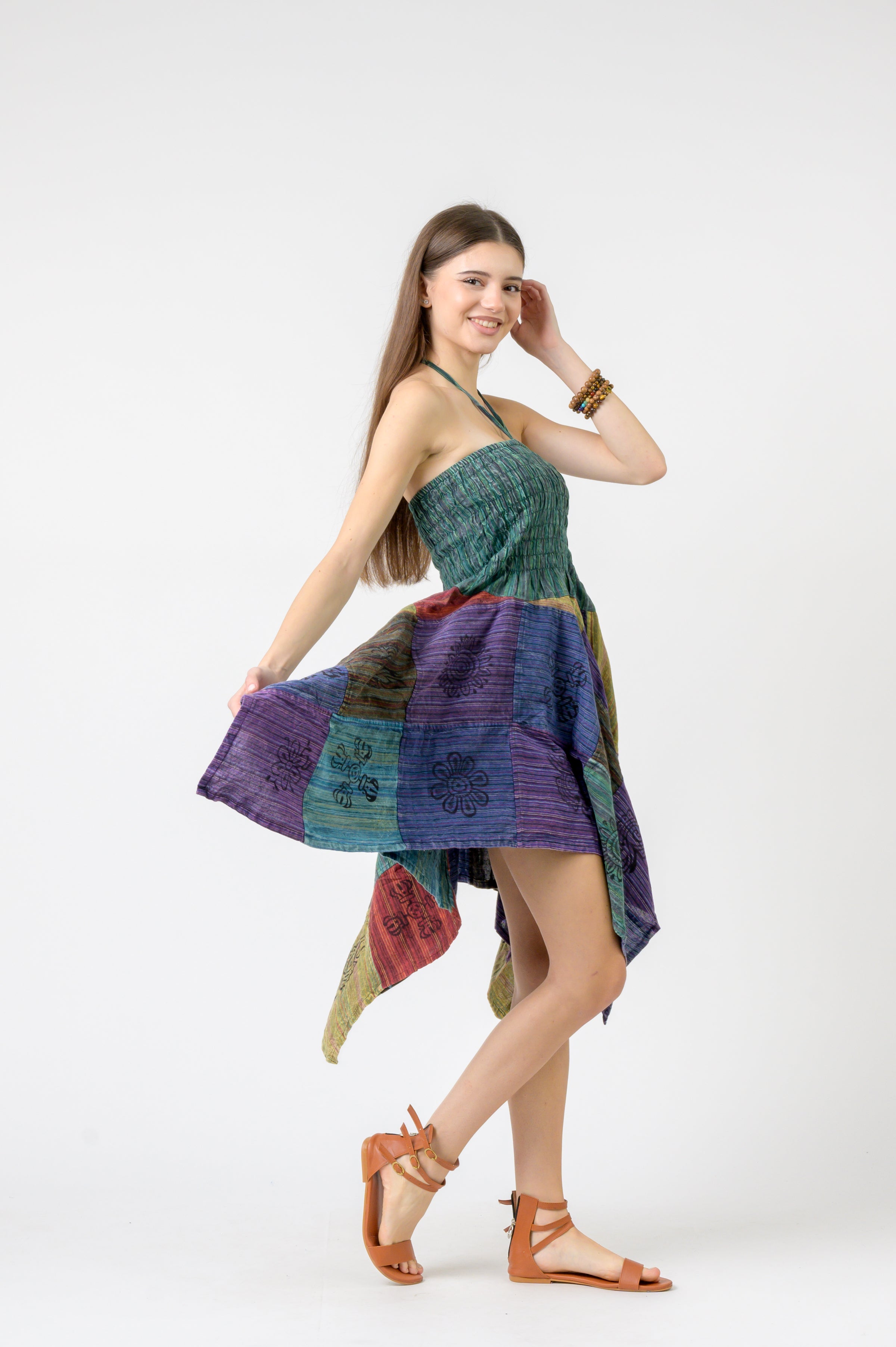 Rhea Pied Pattern Dress