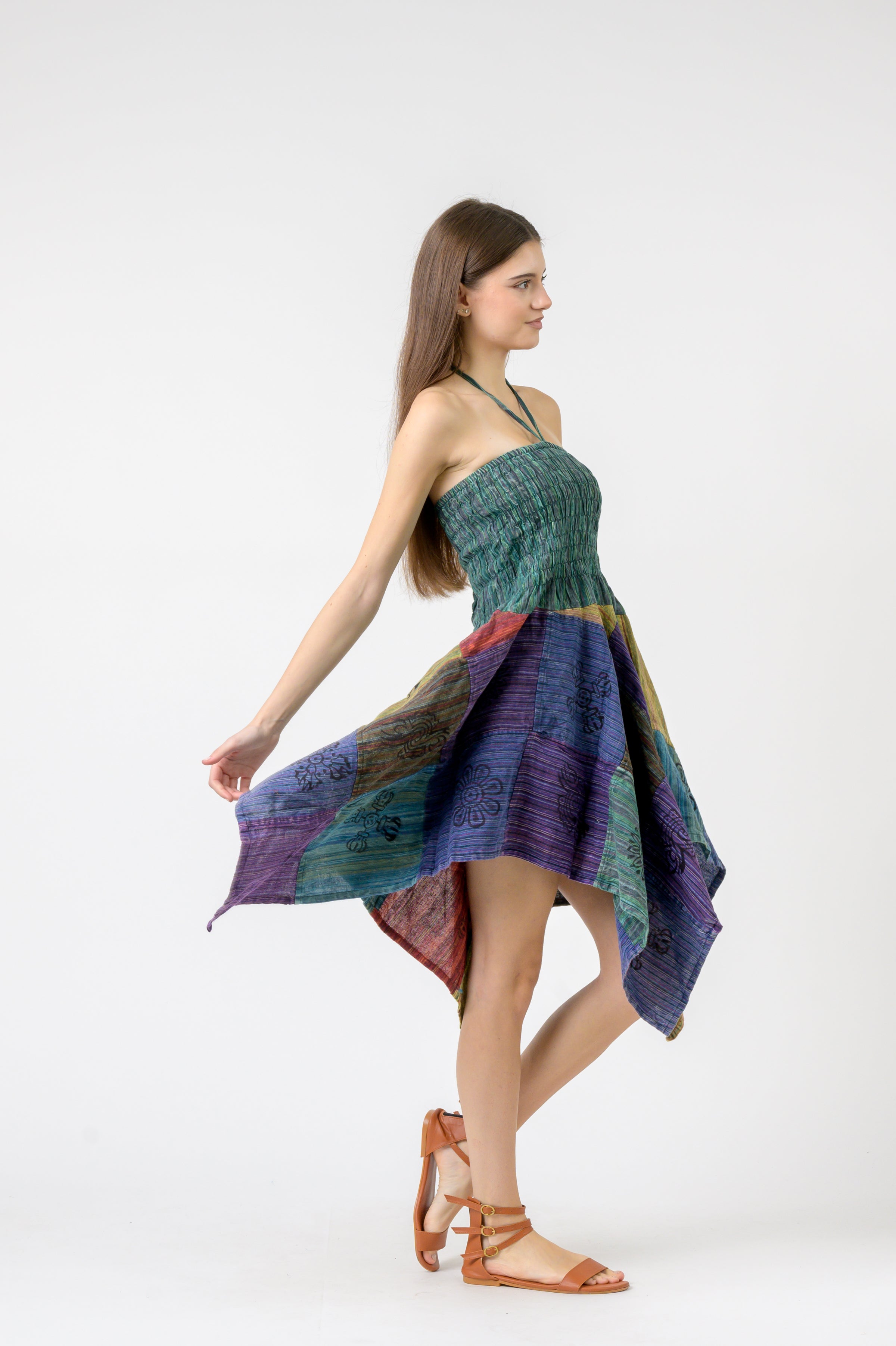 Rhea Pied Pattern Dress