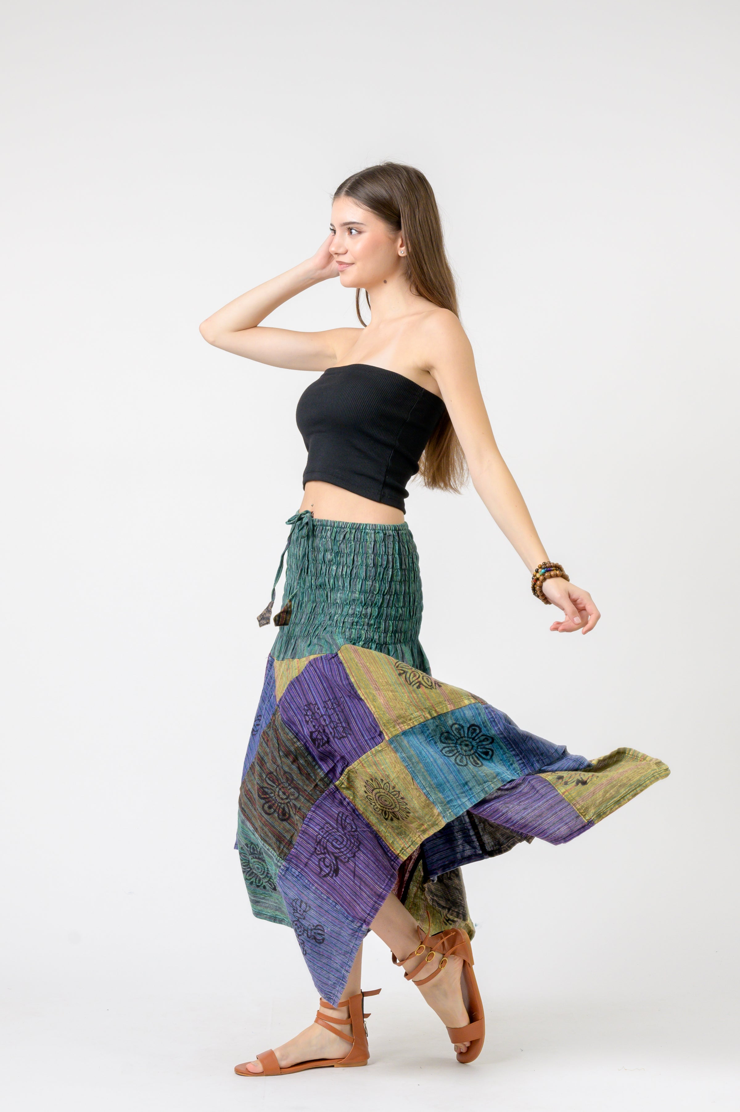 Rhea Pied Pattern Dress