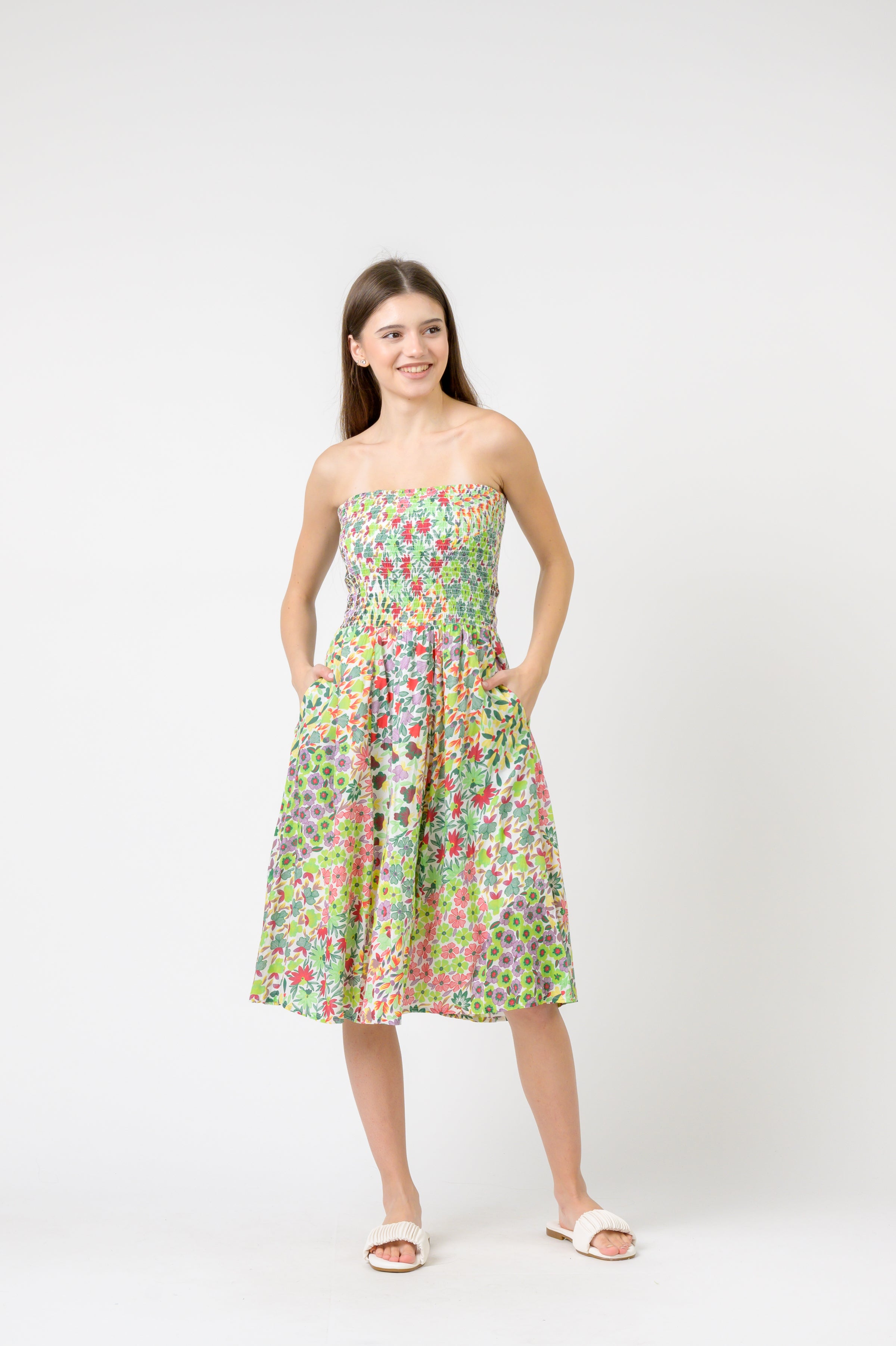 Rhea Flower Garden Short Dress