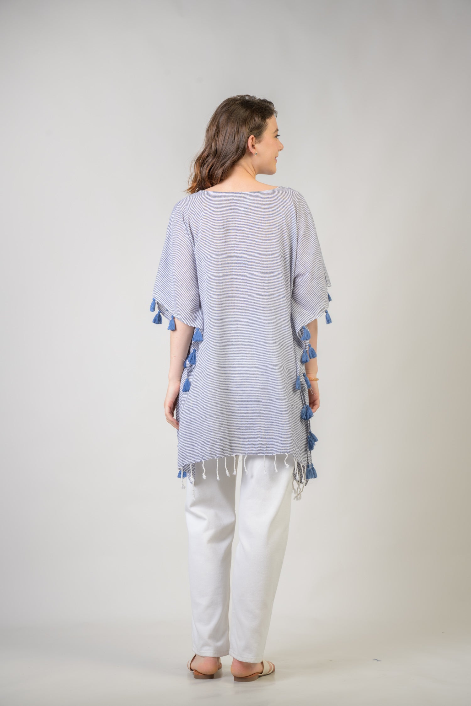 Embroidered Short Kaftan Top