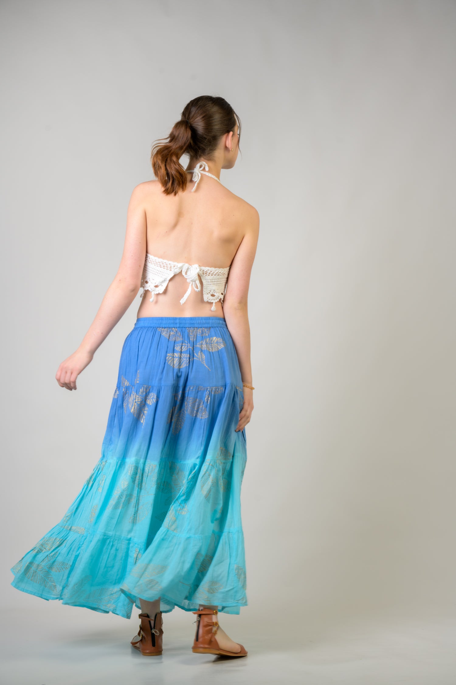 Rhea Foil and Leaf Skirt