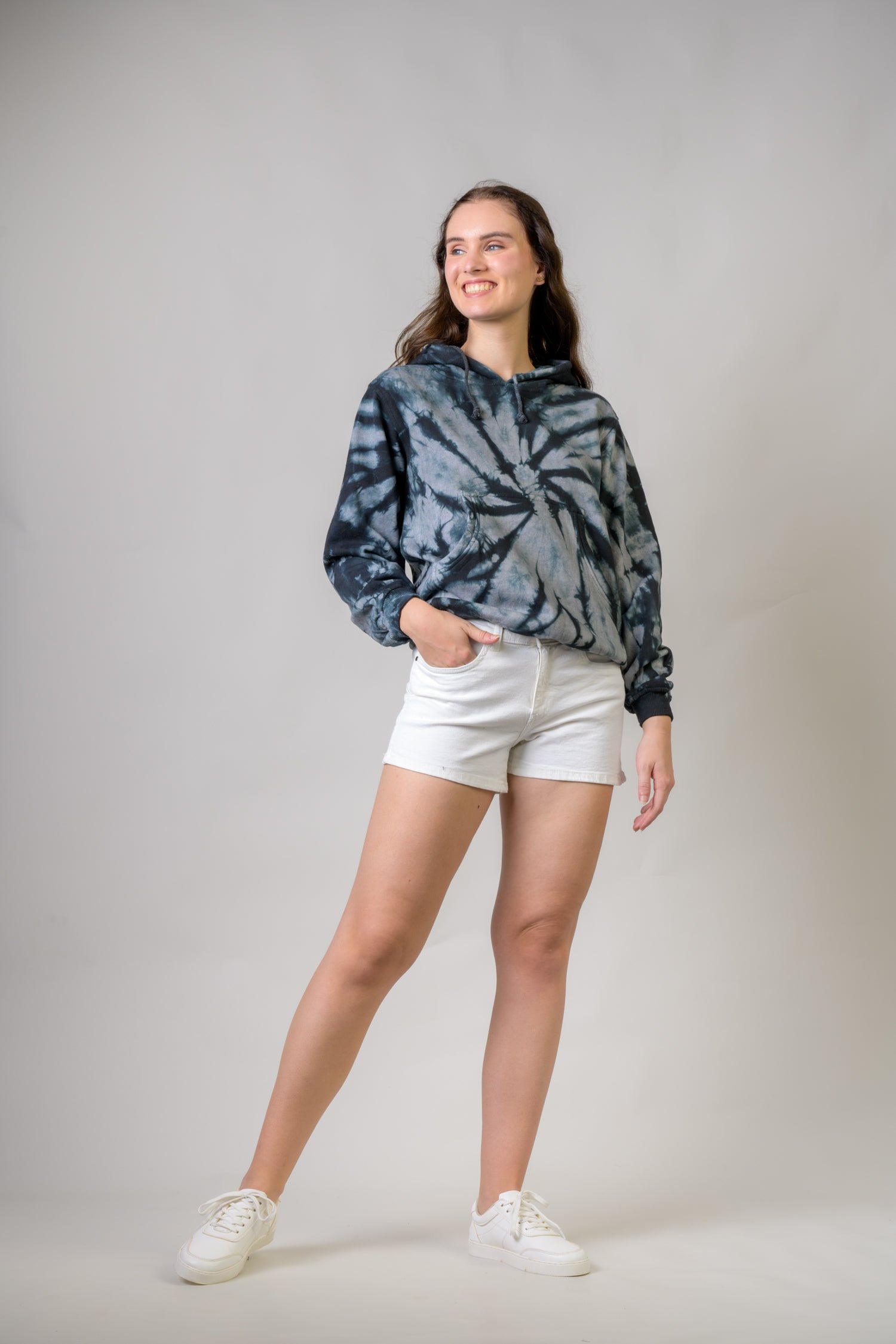 Rhea Trippy Cotton Tie-Dye Hoodie