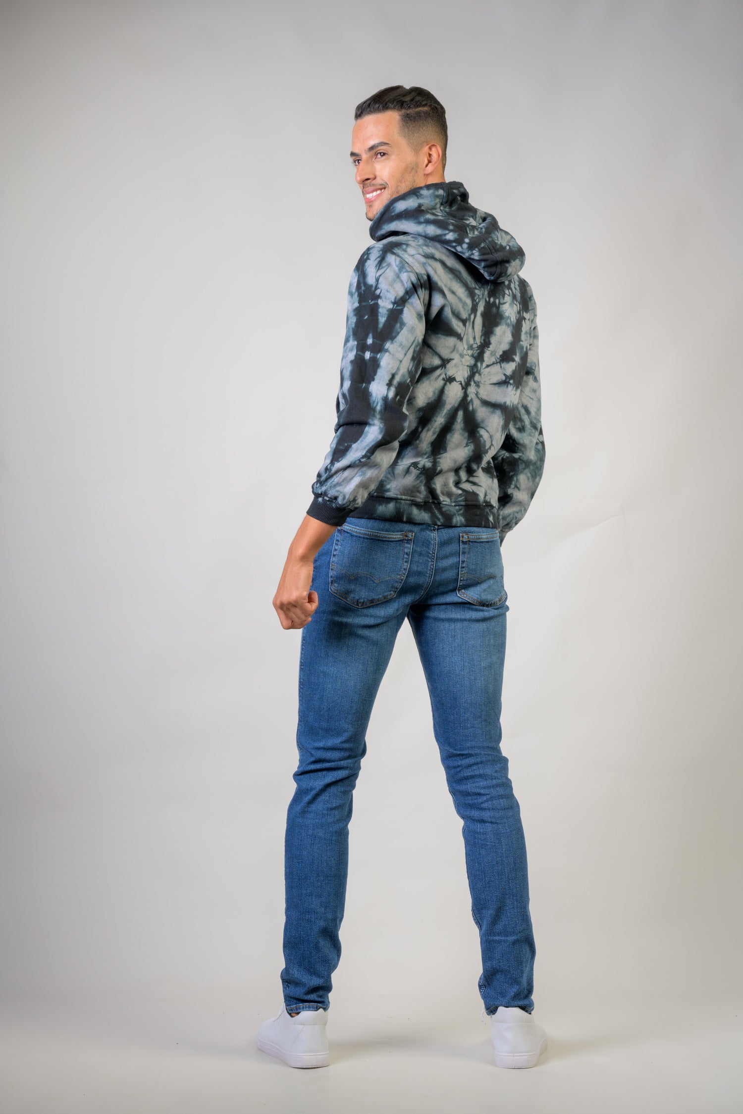 Rhea Trippy Cotton Tie-Dye Hoodie