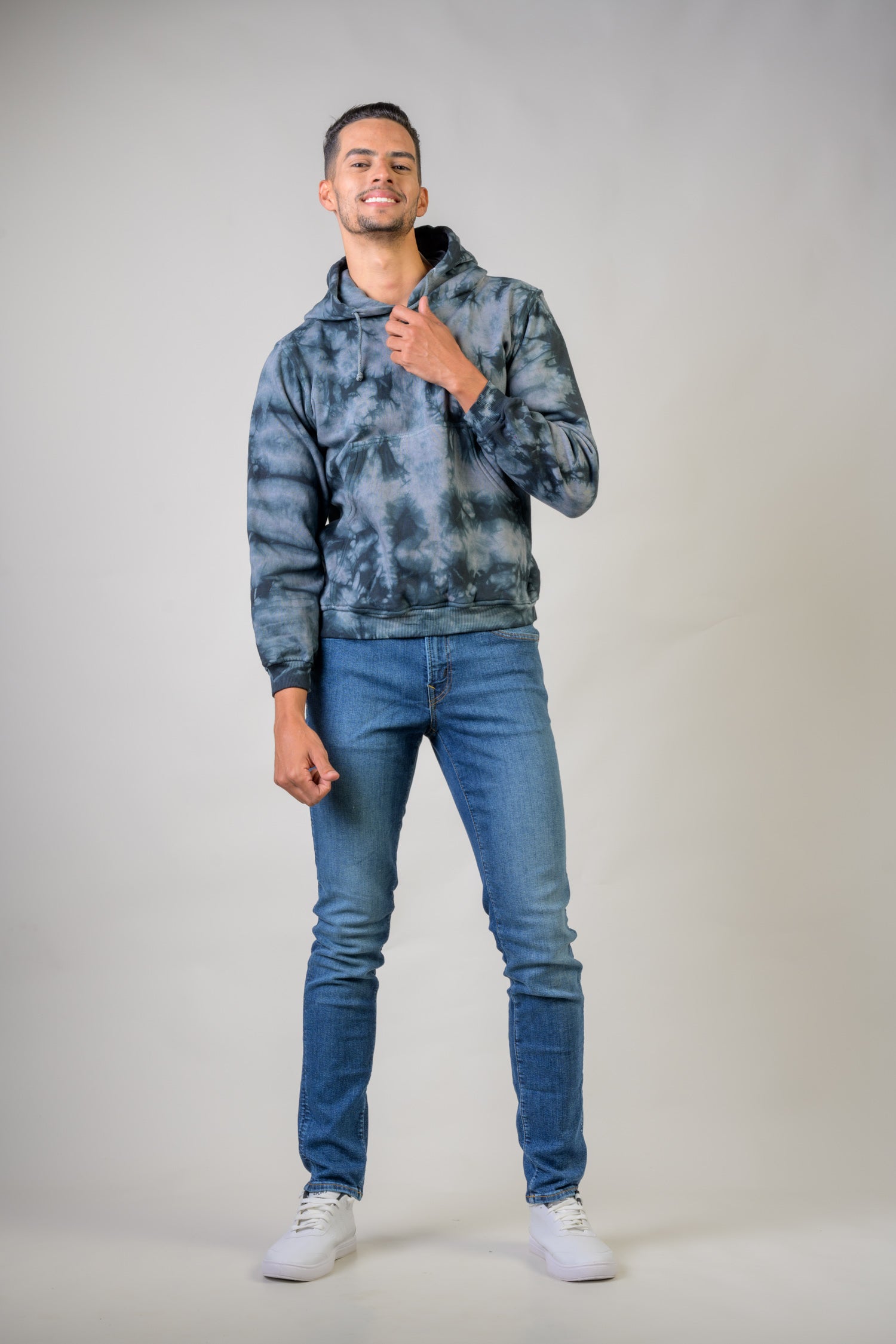 Rhea Ocean Cotton Tie-Dye Hoodie