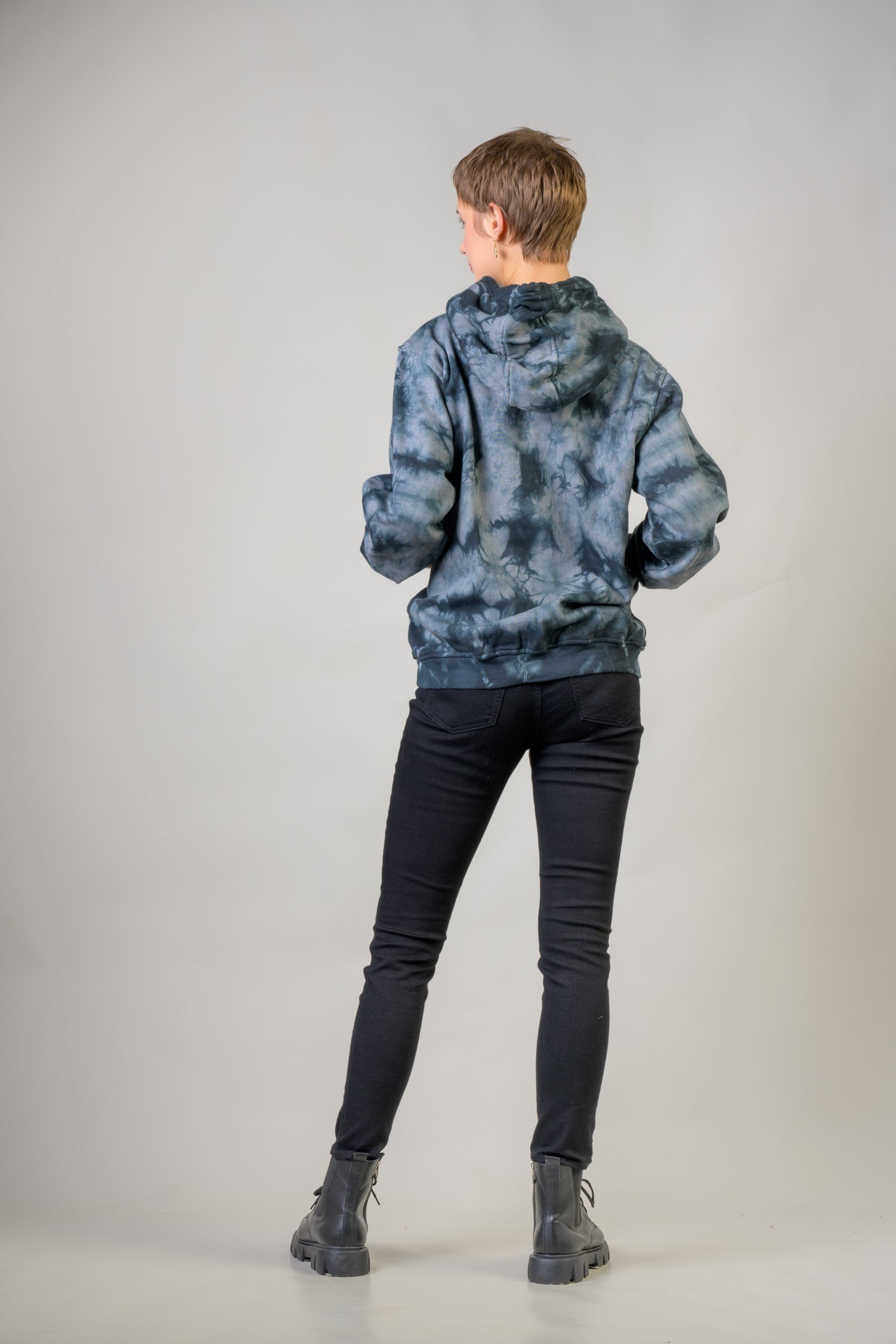 Rhea Ocean Cotton Tie-Dye Hoodie
