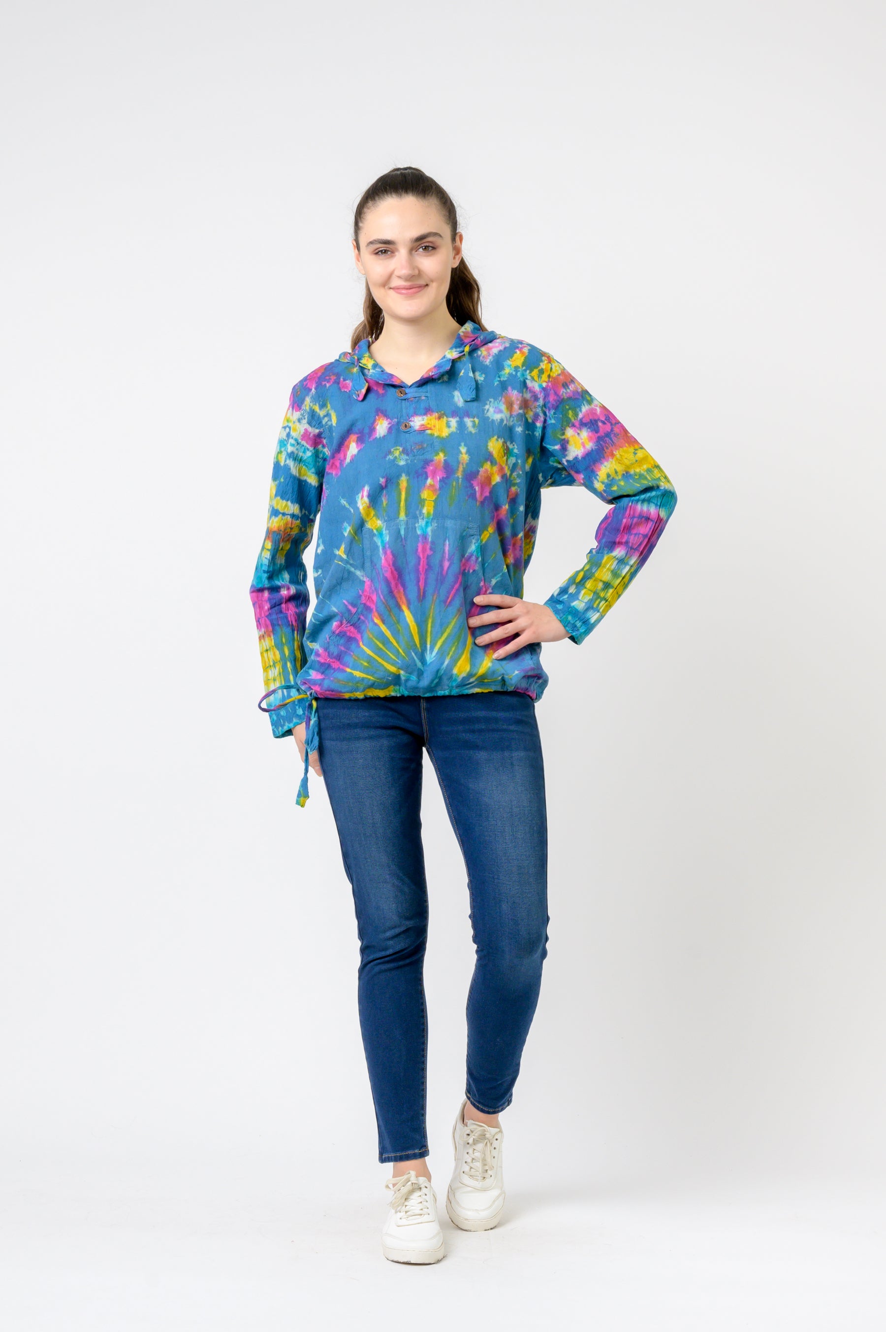 Rhea Cotton Tie-Dye Hoodie