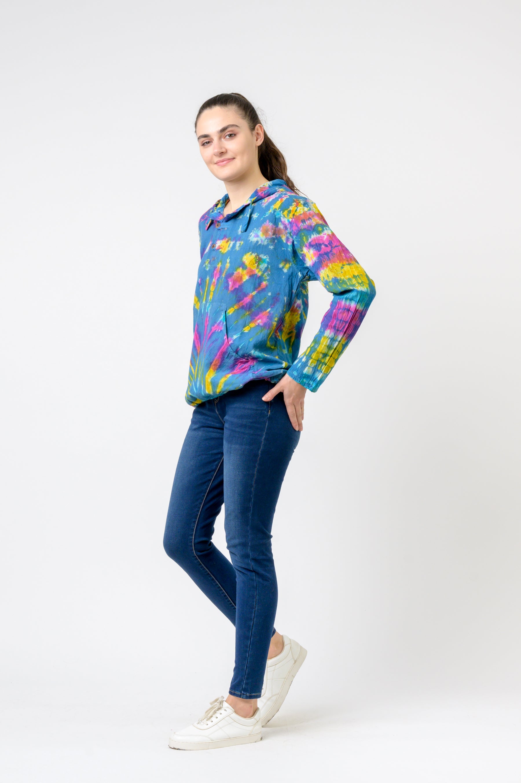 Rhea Cotton Tie-Dye Hoodie