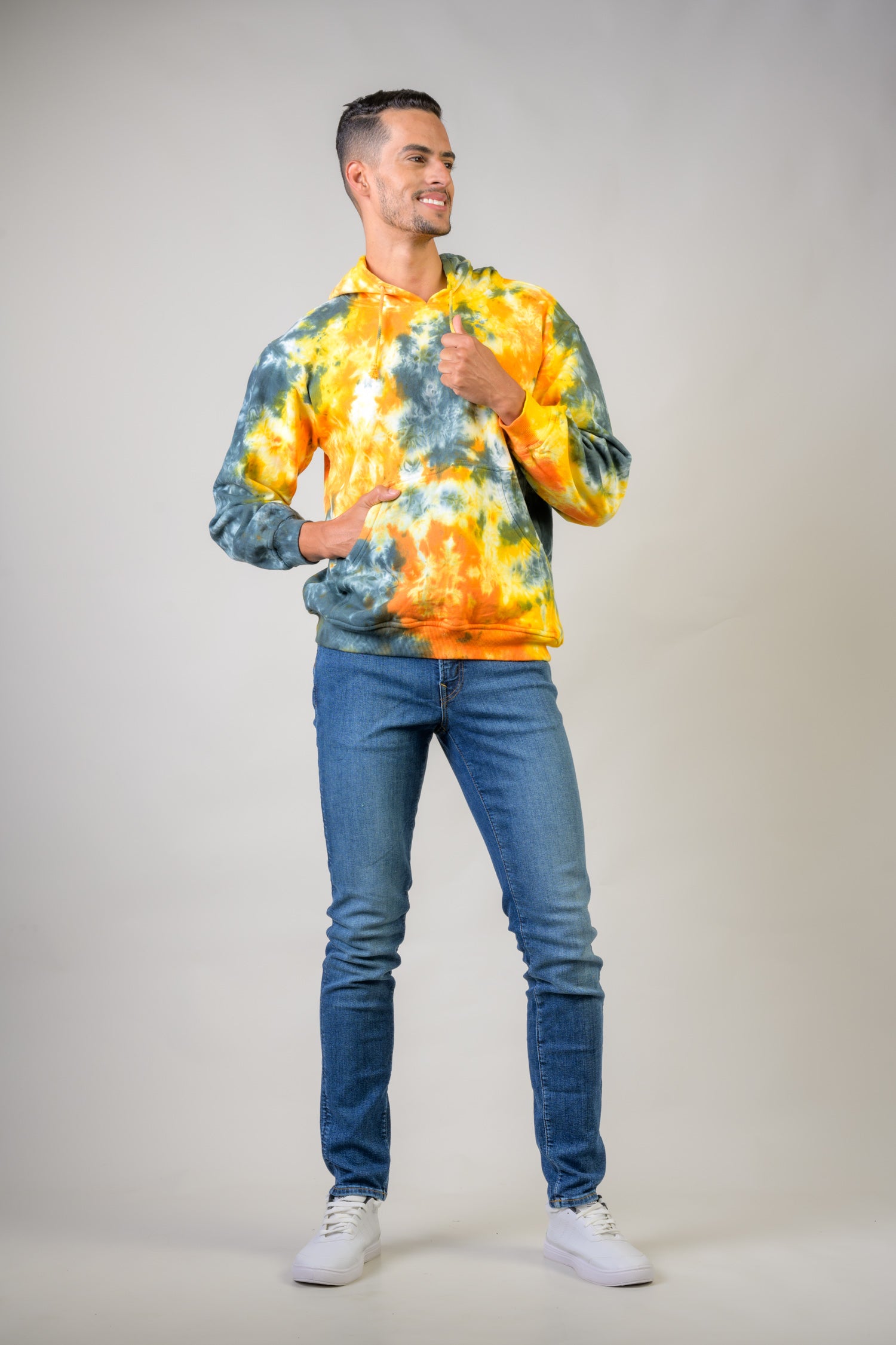 Rhea Swatches Cotton Tie-Dye Hoodie
