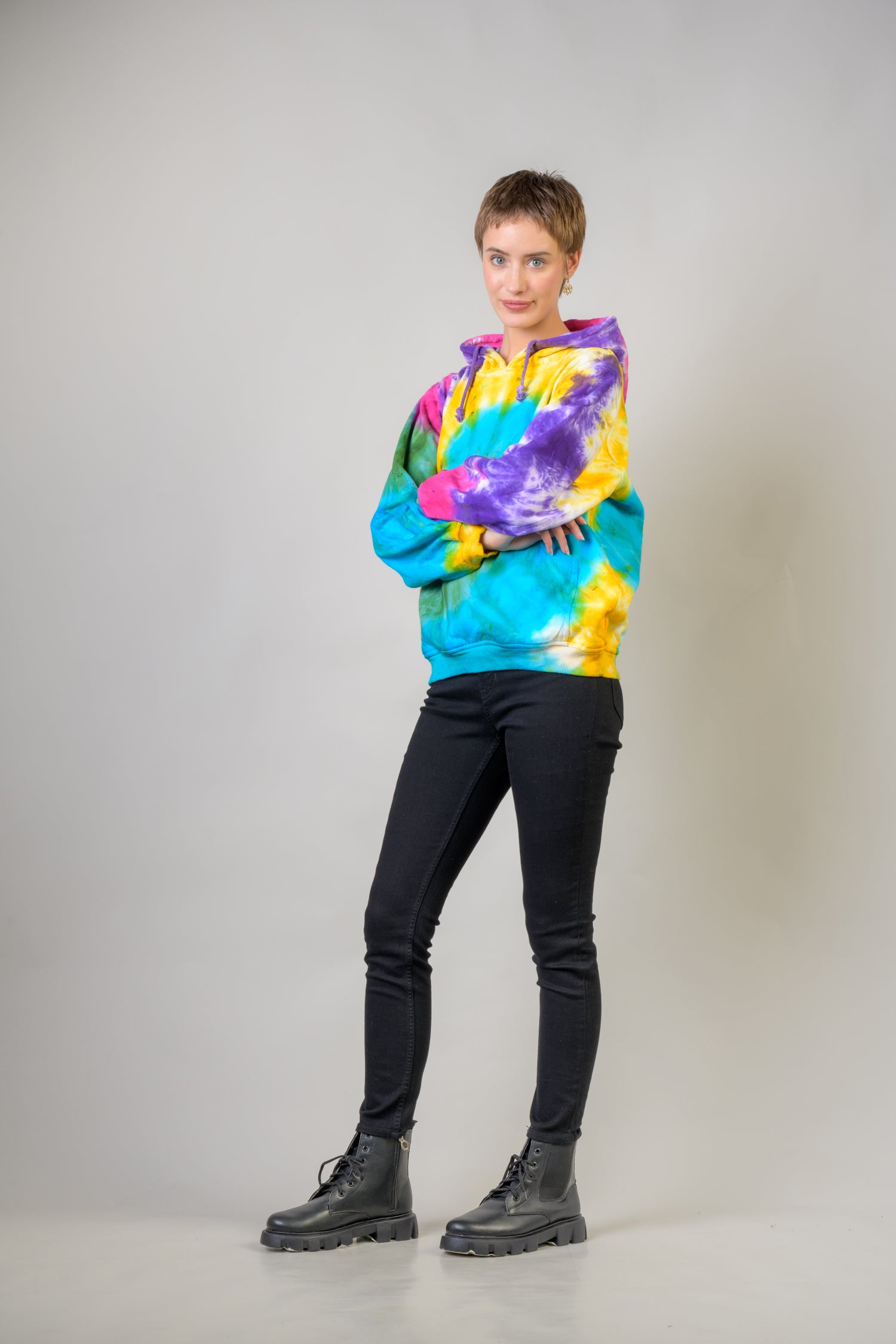 Rhea Hippy Cotton Tie-Dye Hoodie