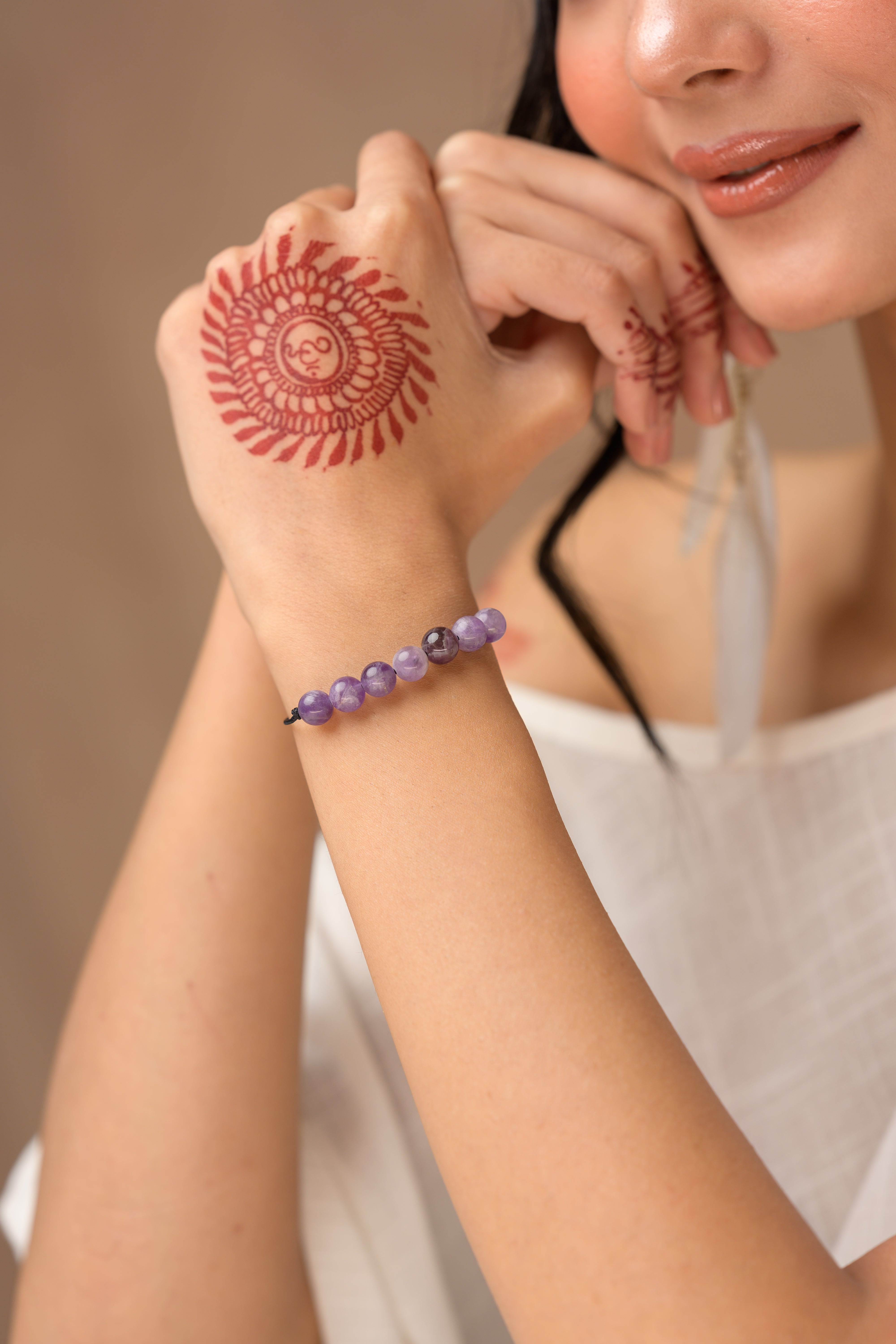 Adjustable Half Stone Bracelet